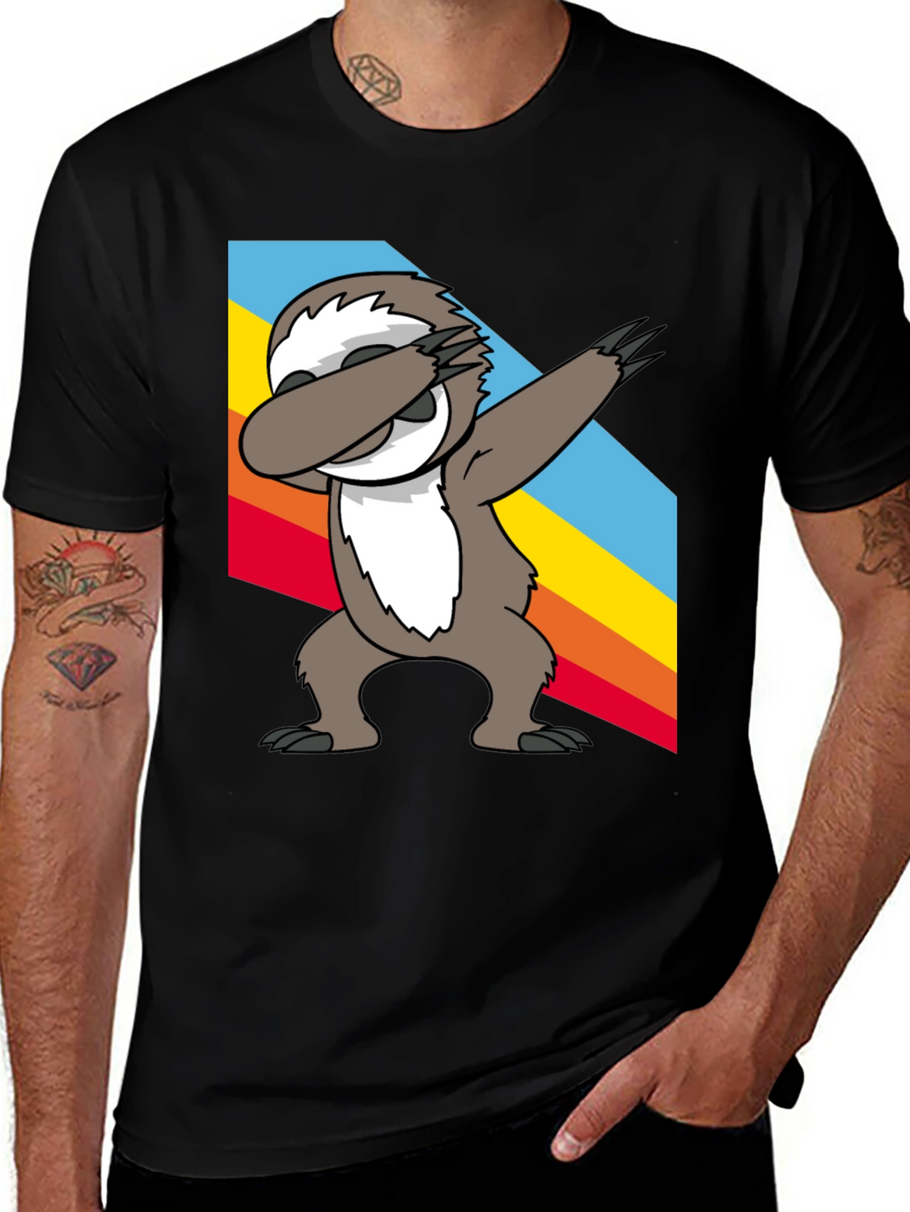 Sloth Dabbing T-Shirt - Funny Animal Tee
