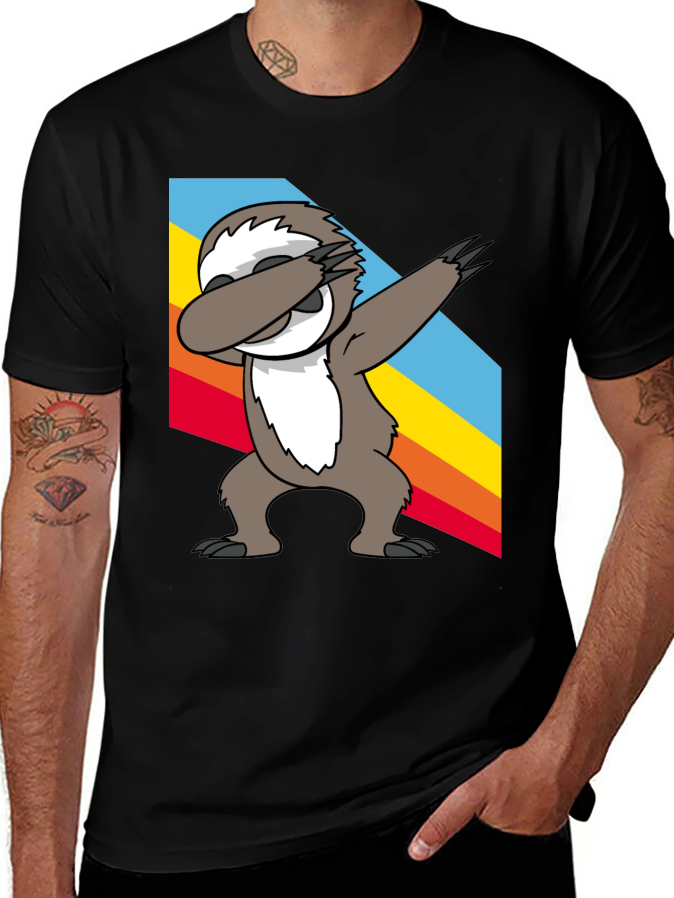 Sloth Dabbing T-Shirt - Funny Animal Tee
