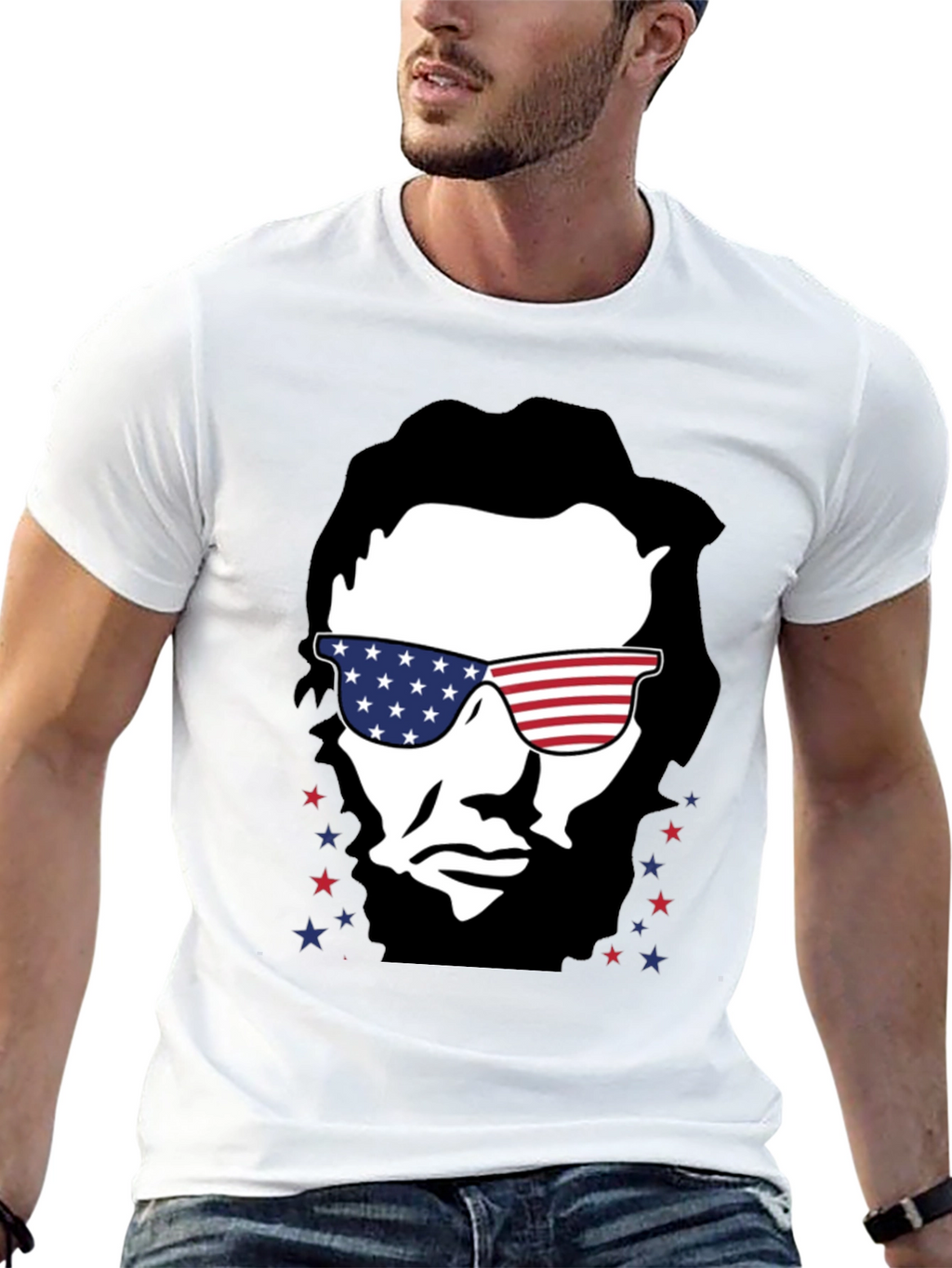 American Lincoln T-Shirt Patriotic USA Tee