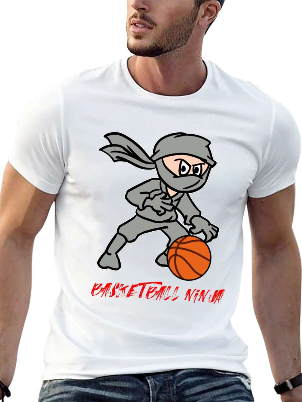 Basketball Ninja T-Shirt - Cool Graphic Tee