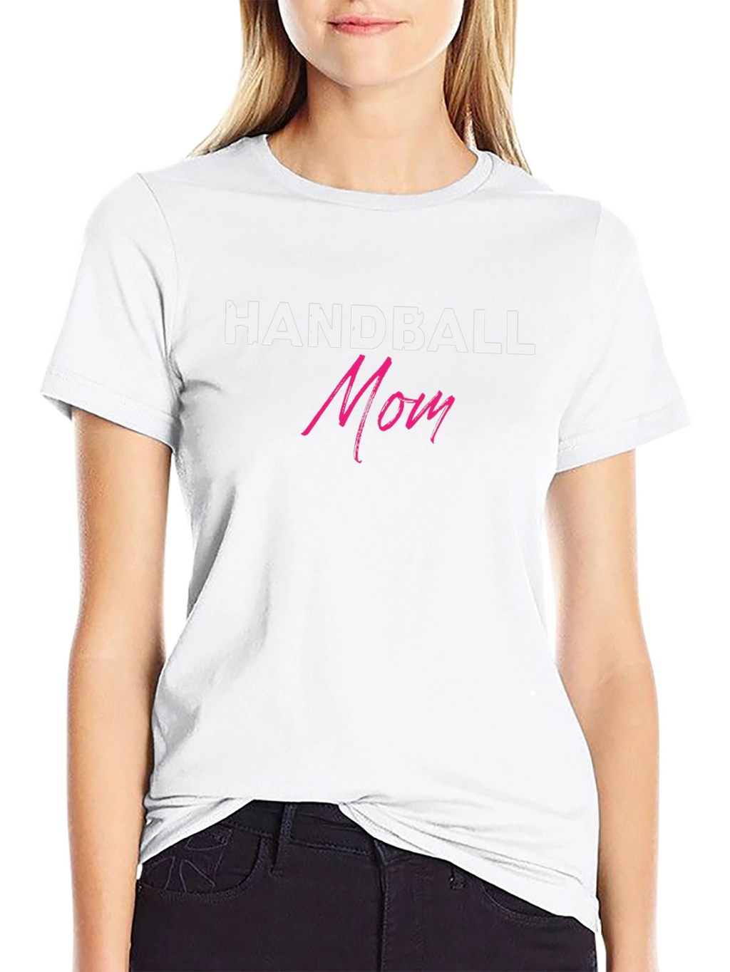 Handball Mom Graphic T-Shirt - Black