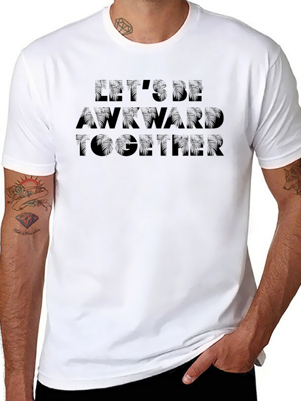 Awkward Together Black Graphic Tee