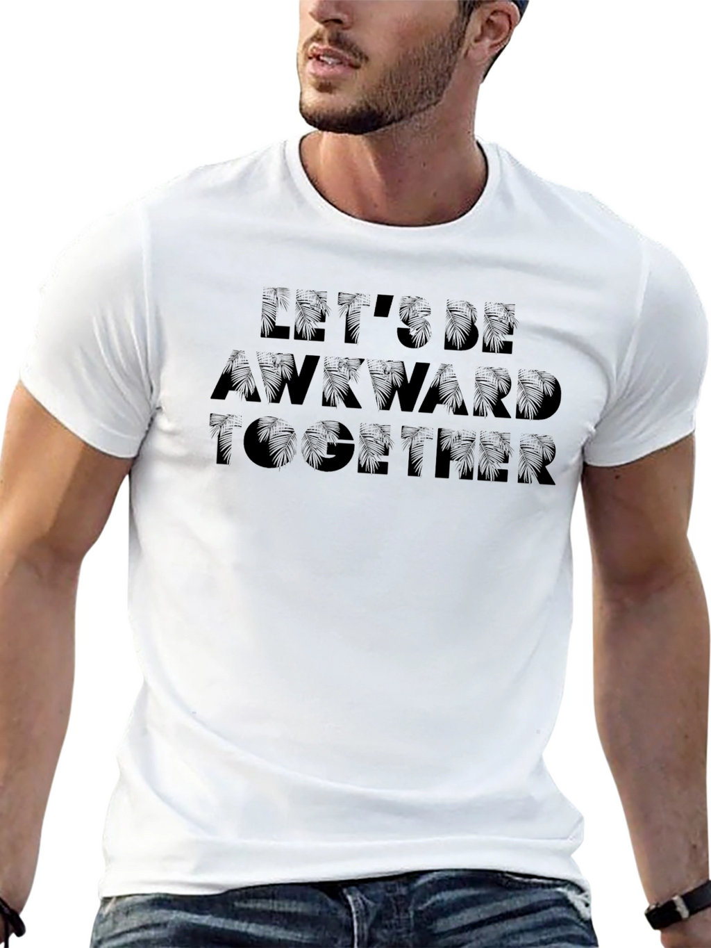 Awkward Together Black Graphic Tee