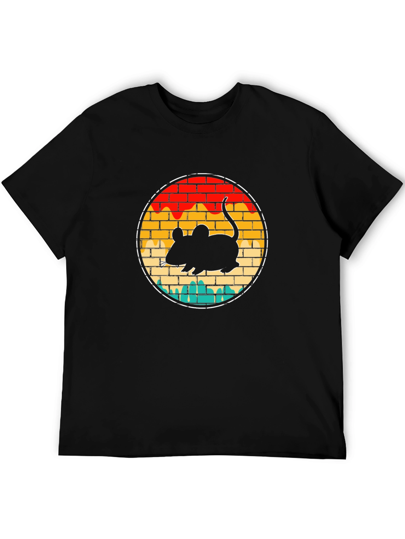 Retro Mouse Graphic Tee - Vintage Style