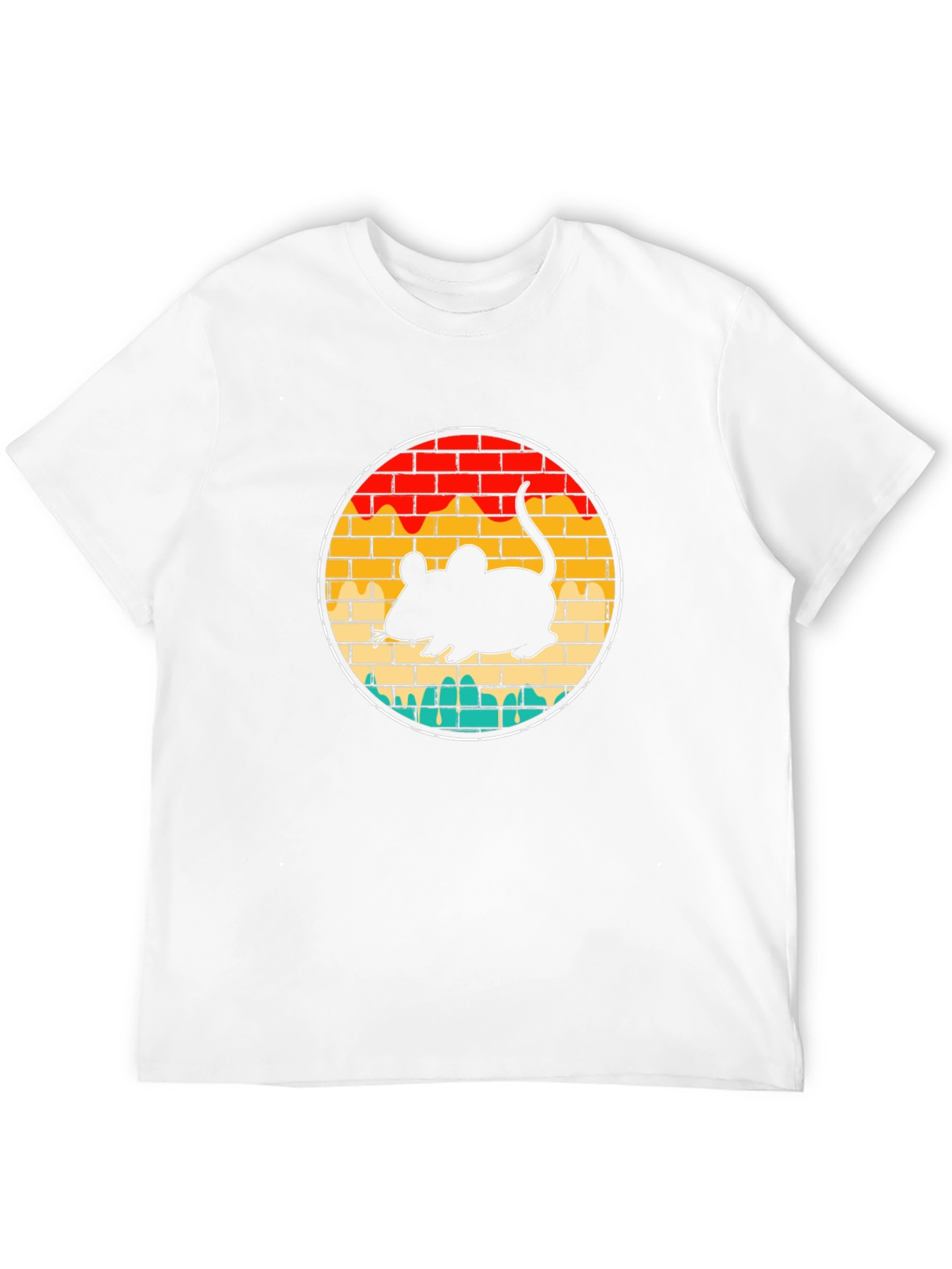 Retro Mouse Graphic Tee - Vintage Style