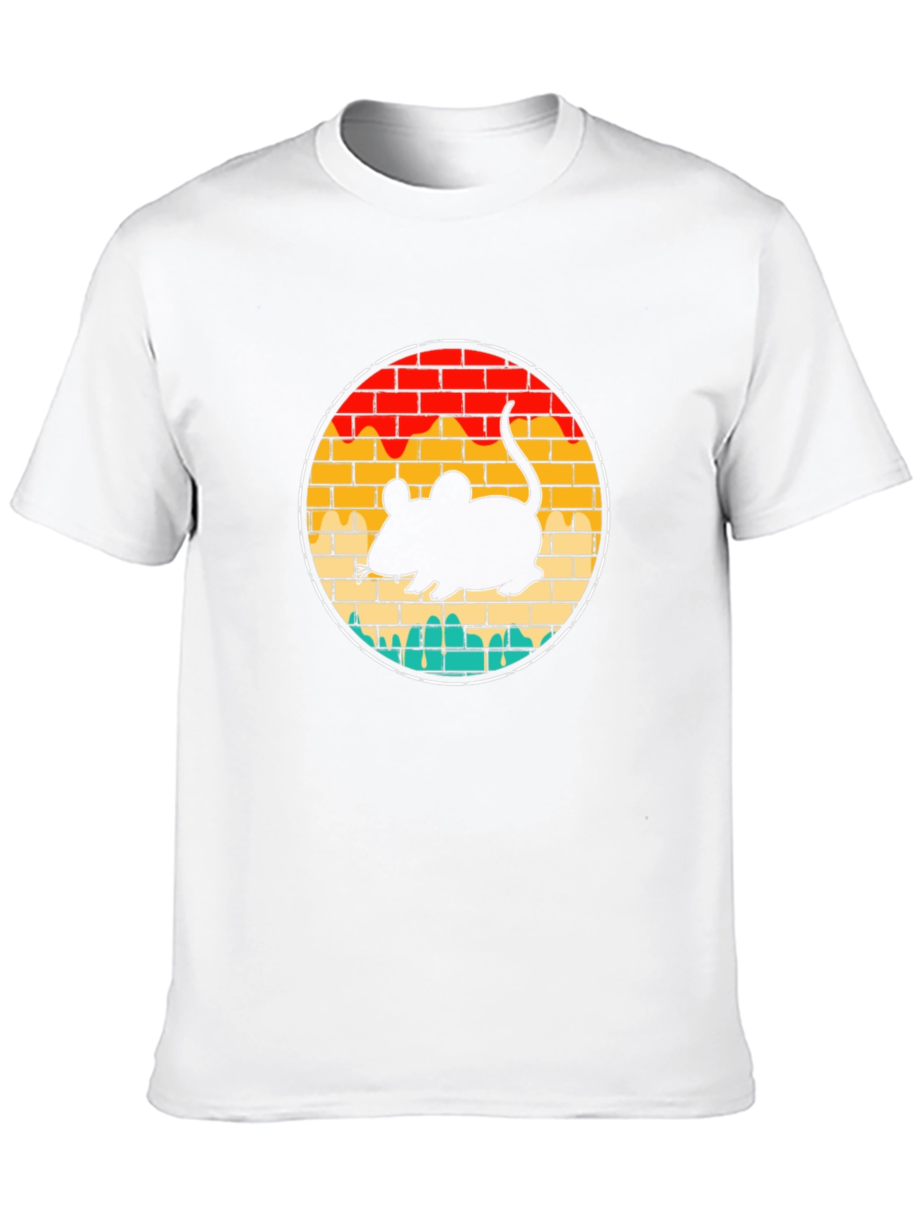 Retro Mouse Graphic Tee - Vintage Style