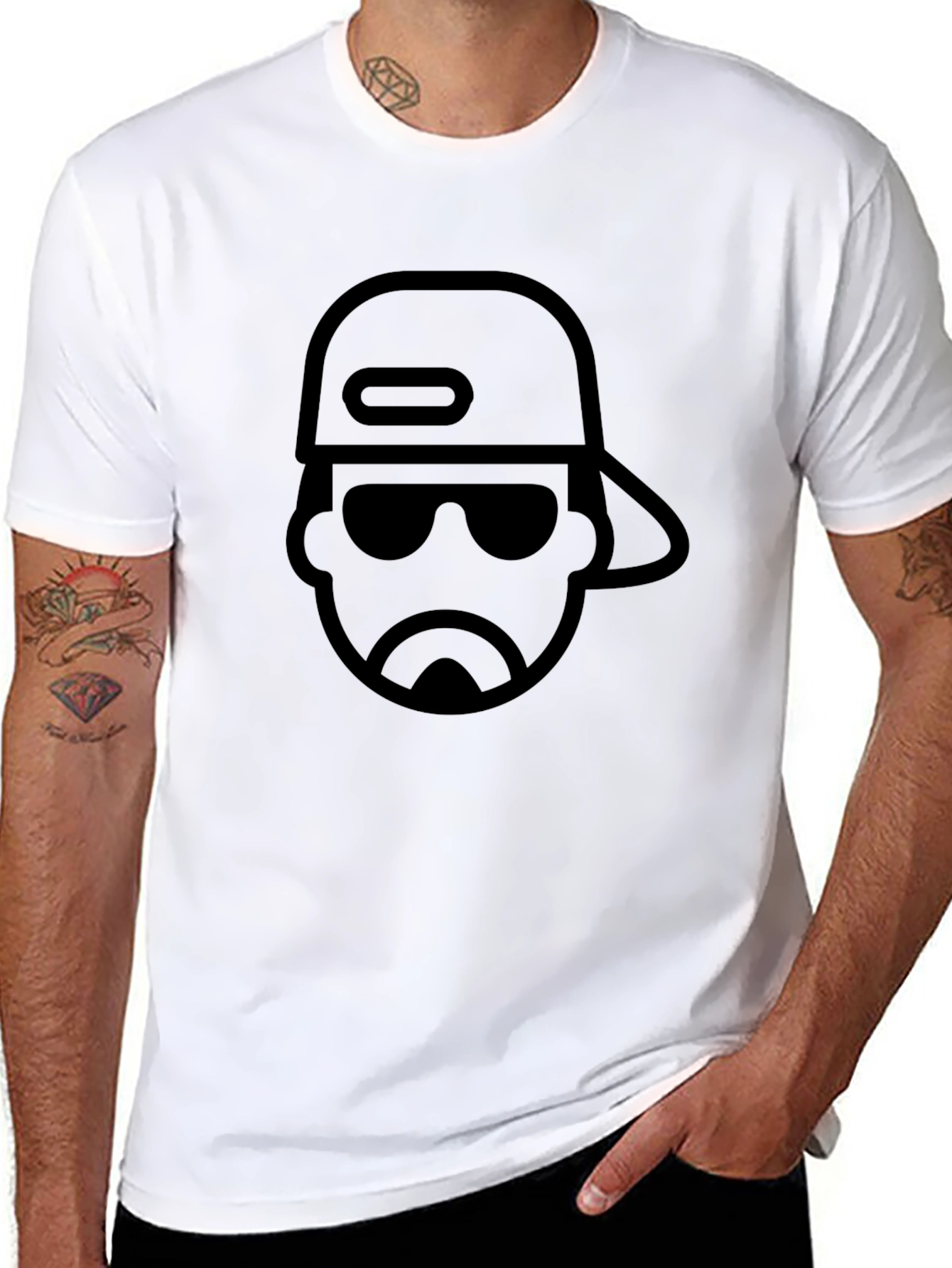 Cool Dude Graphic Tee - Black Cotton T-Shirt