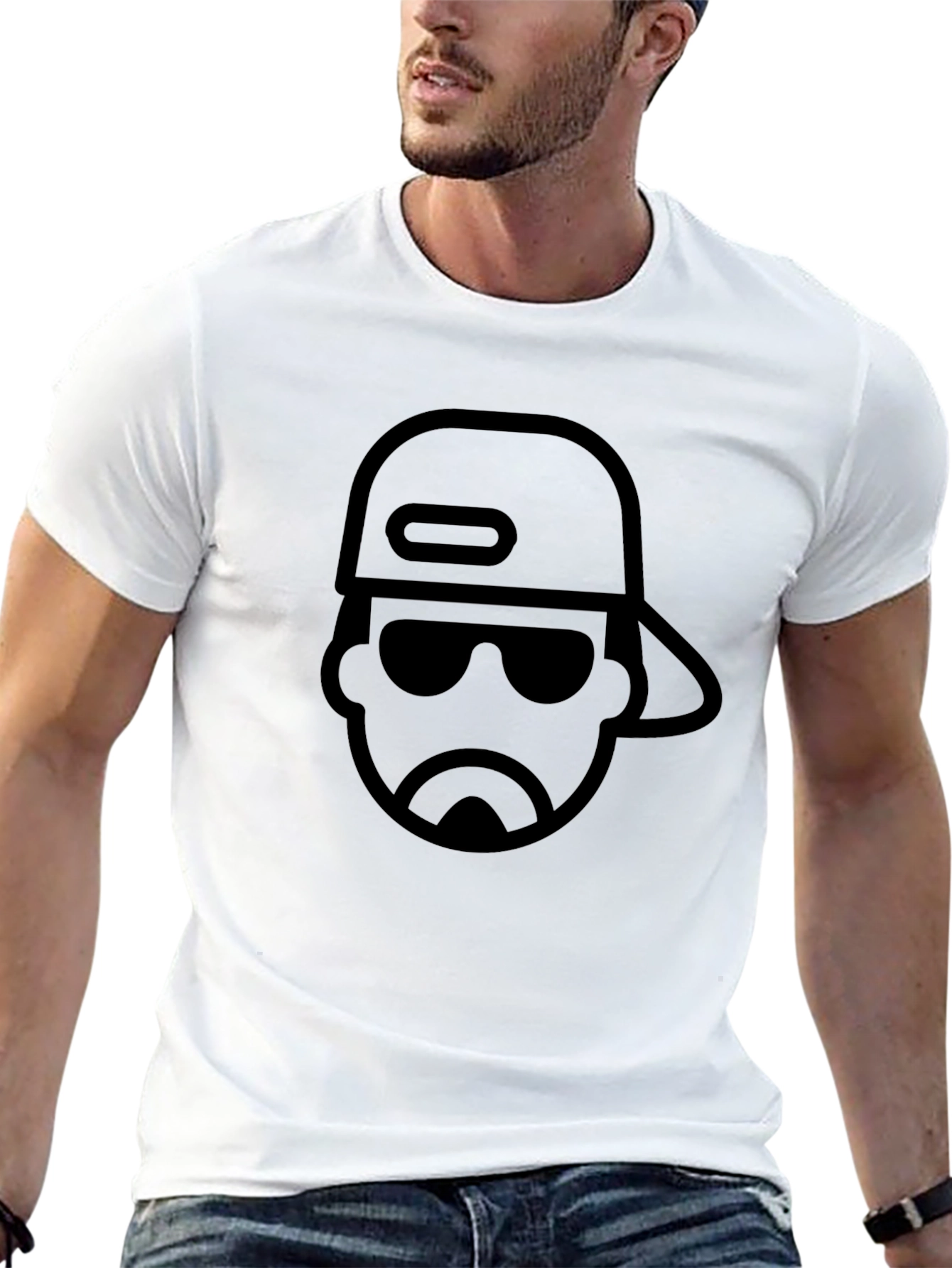 Cool Dude Graphic Tee - Black Cotton T-Shirt