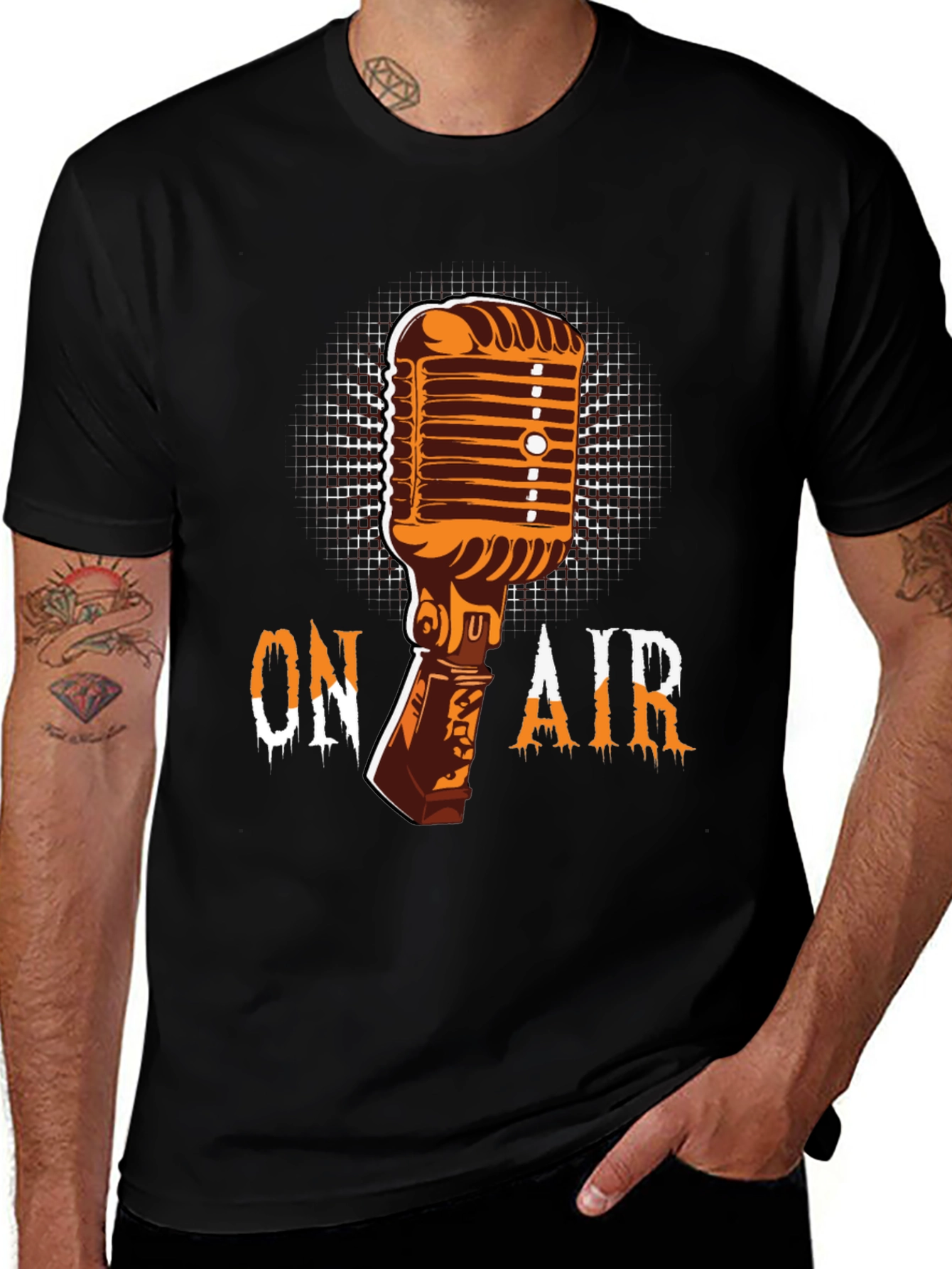 Vintage Microphone T-Shirt - On Air Broadcast Tee