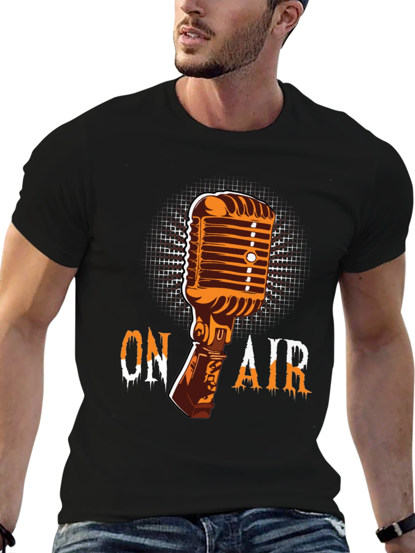 Vintage Microphone T-Shirt - On Air Broadcast Tee