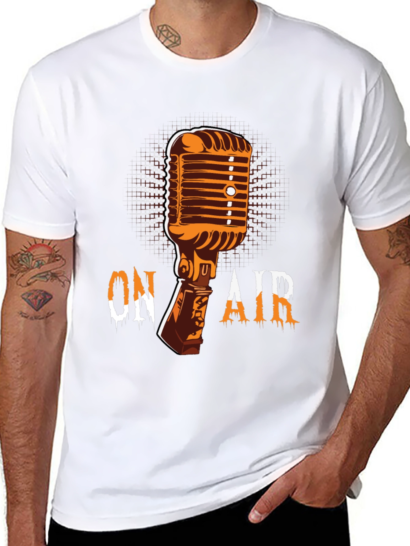 Vintage Microphone T-Shirt - On Air Broadcast Tee