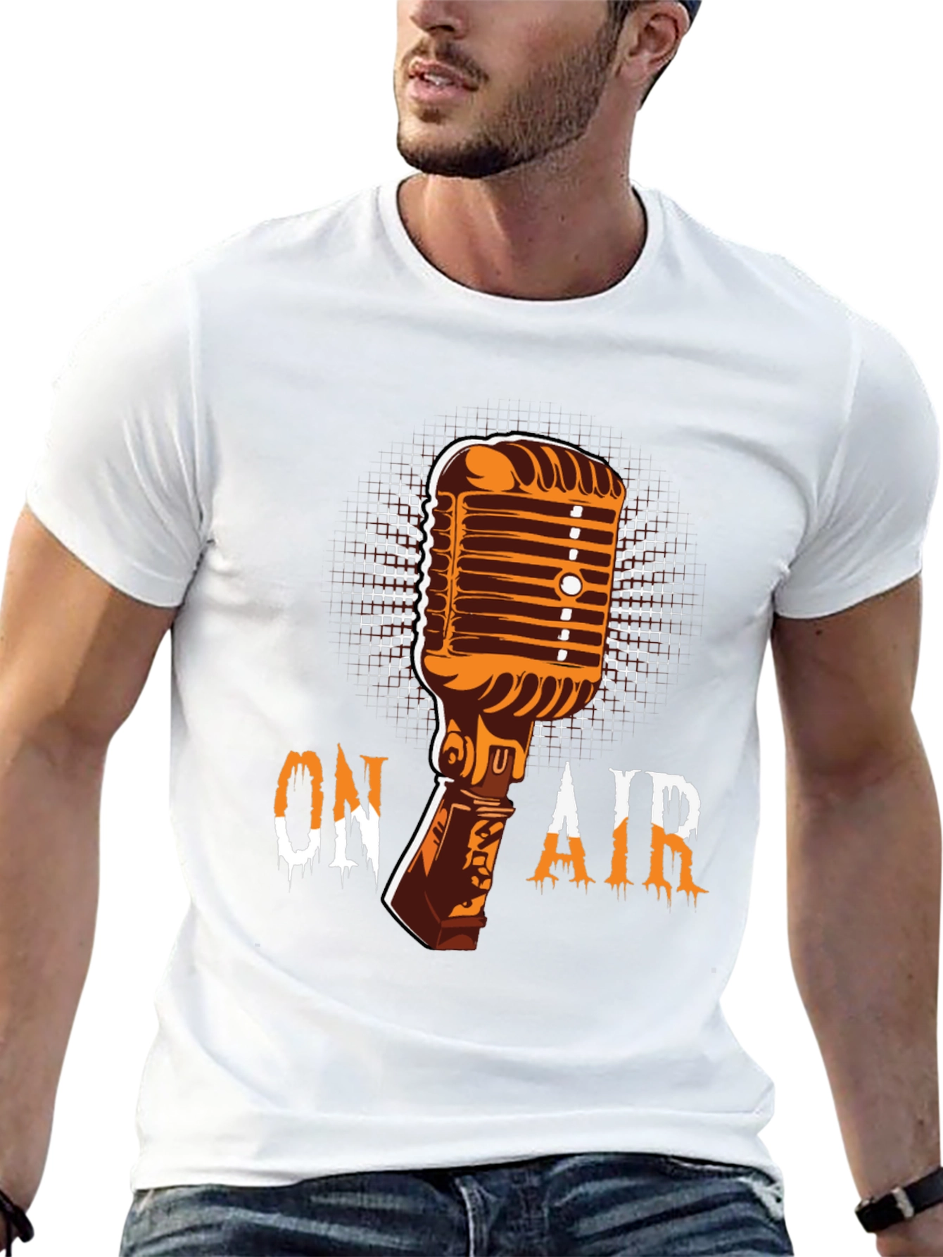 Vintage Microphone T-Shirt - On Air Broadcast Tee