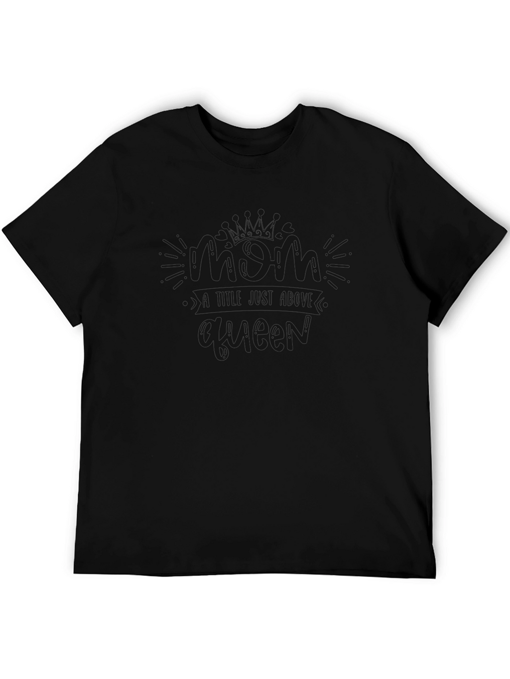 Mens Classic Black Crew Neck T-Shirt