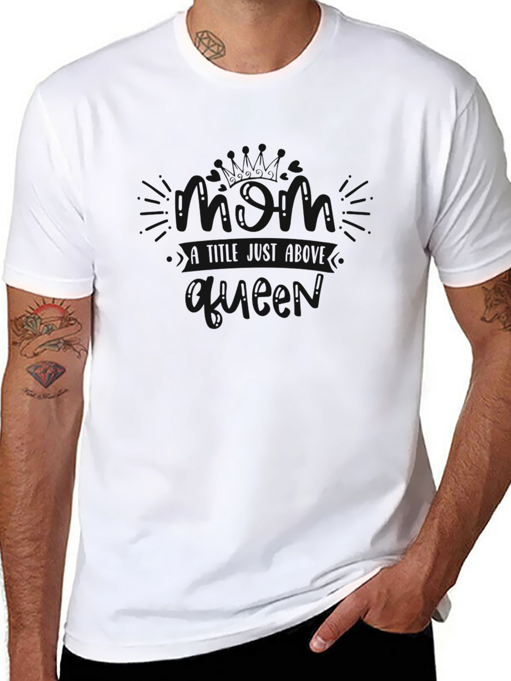 Mens Classic Black Crew Neck T-Shirt