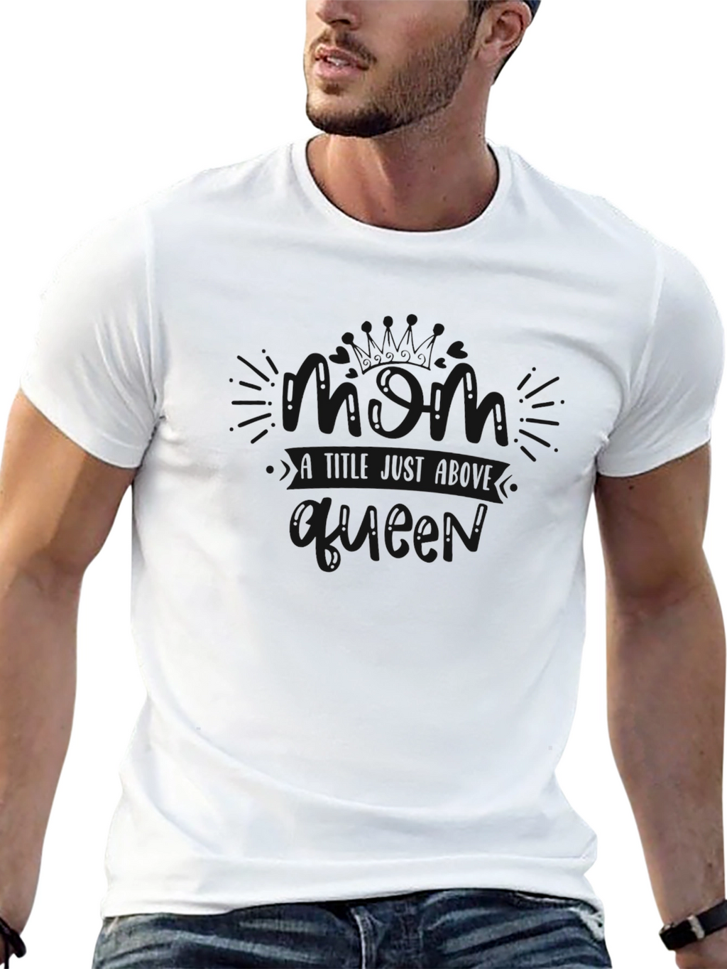 Mens Classic Black Crew Neck T-Shirt