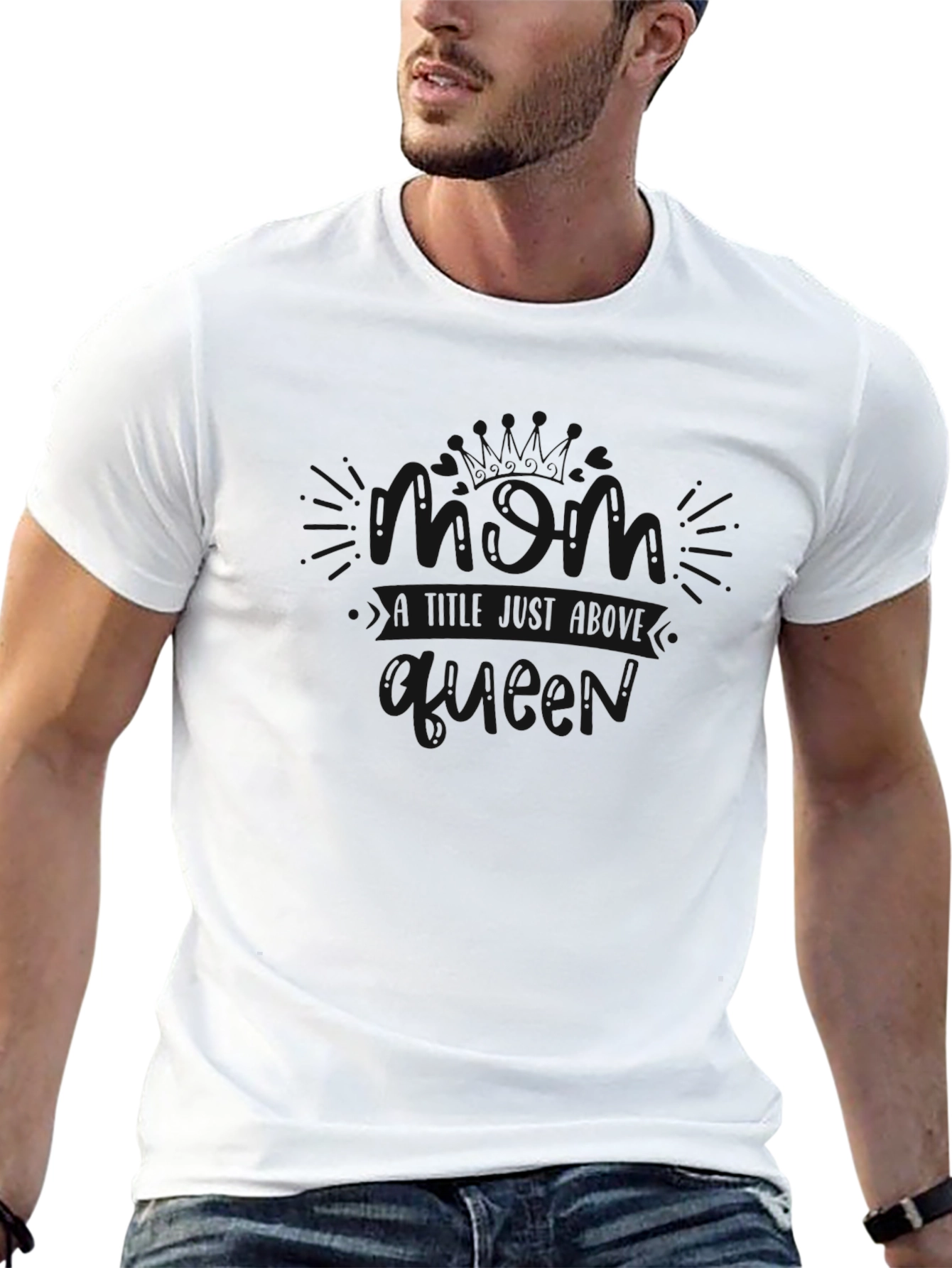 Mens Classic Black Crew Neck T-Shirt