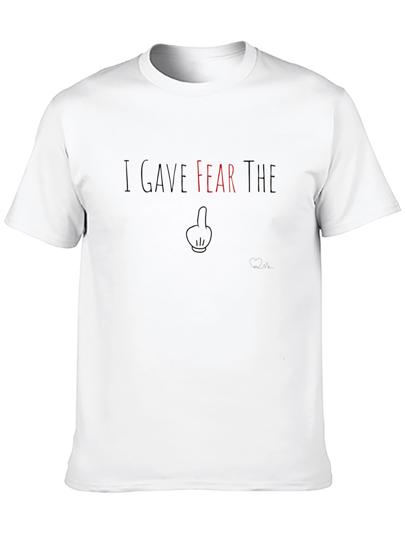 I Gave Fear the Finger Graphic Tee - Black
