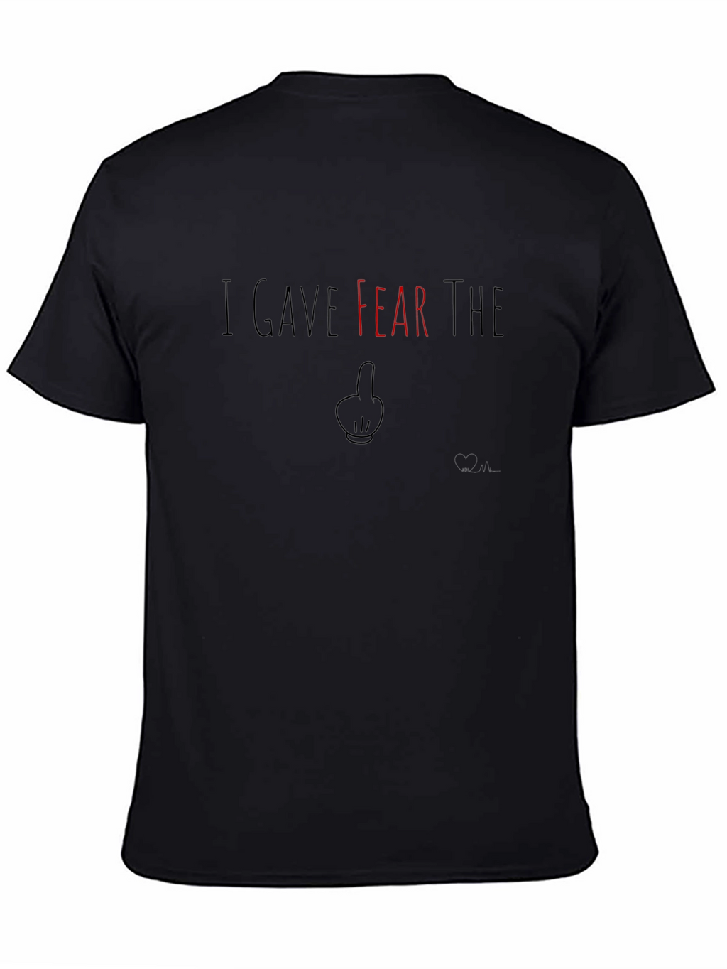 I Gave Fear the Finger Graphic Tee - Black