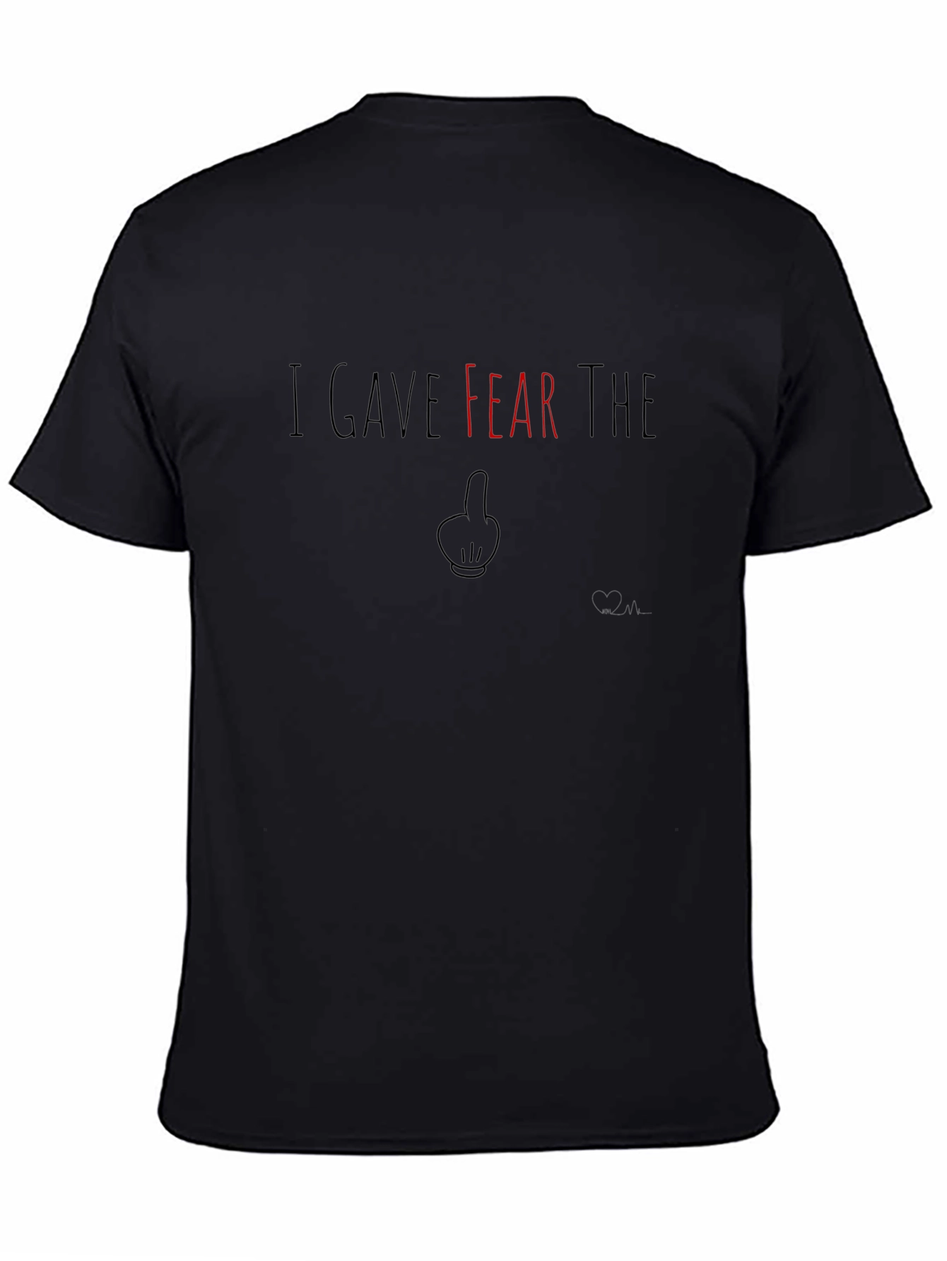 I Gave Fear the Finger Graphic Tee - Black
