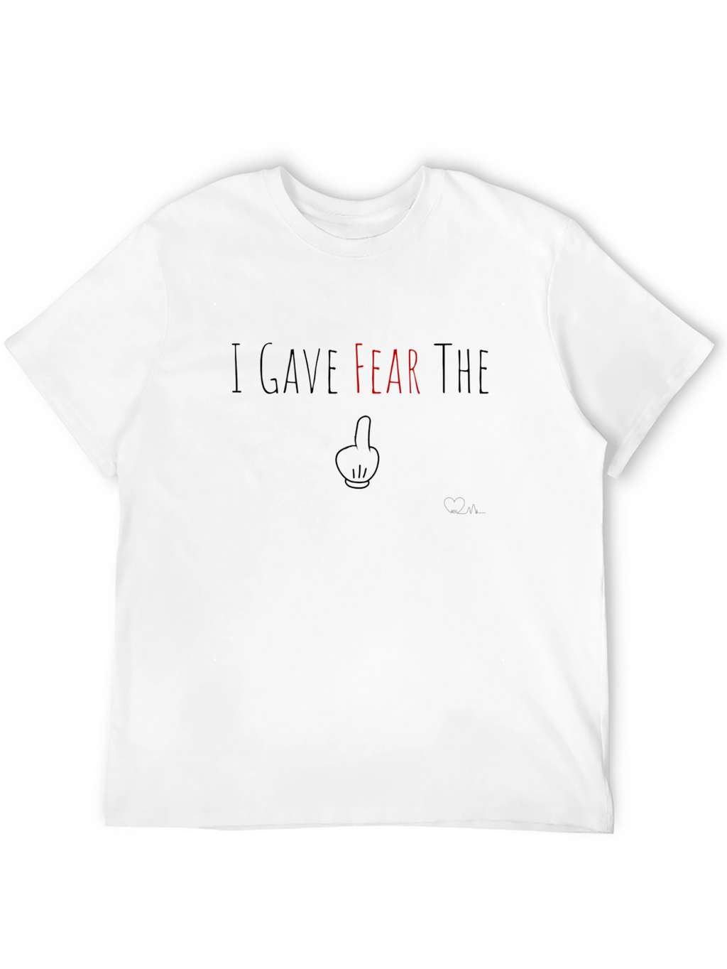 I Gave Fear the Finger Graphic Tee - Black