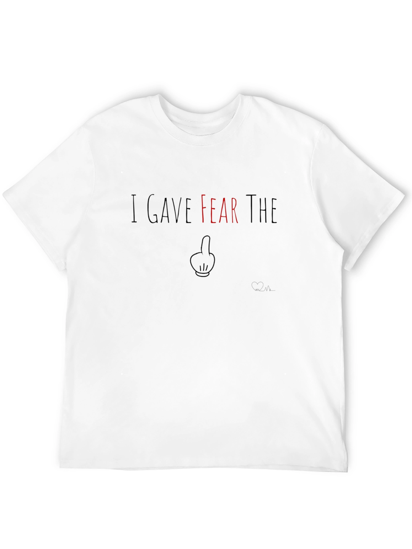 I Gave Fear the Finger Graphic Tee - Black