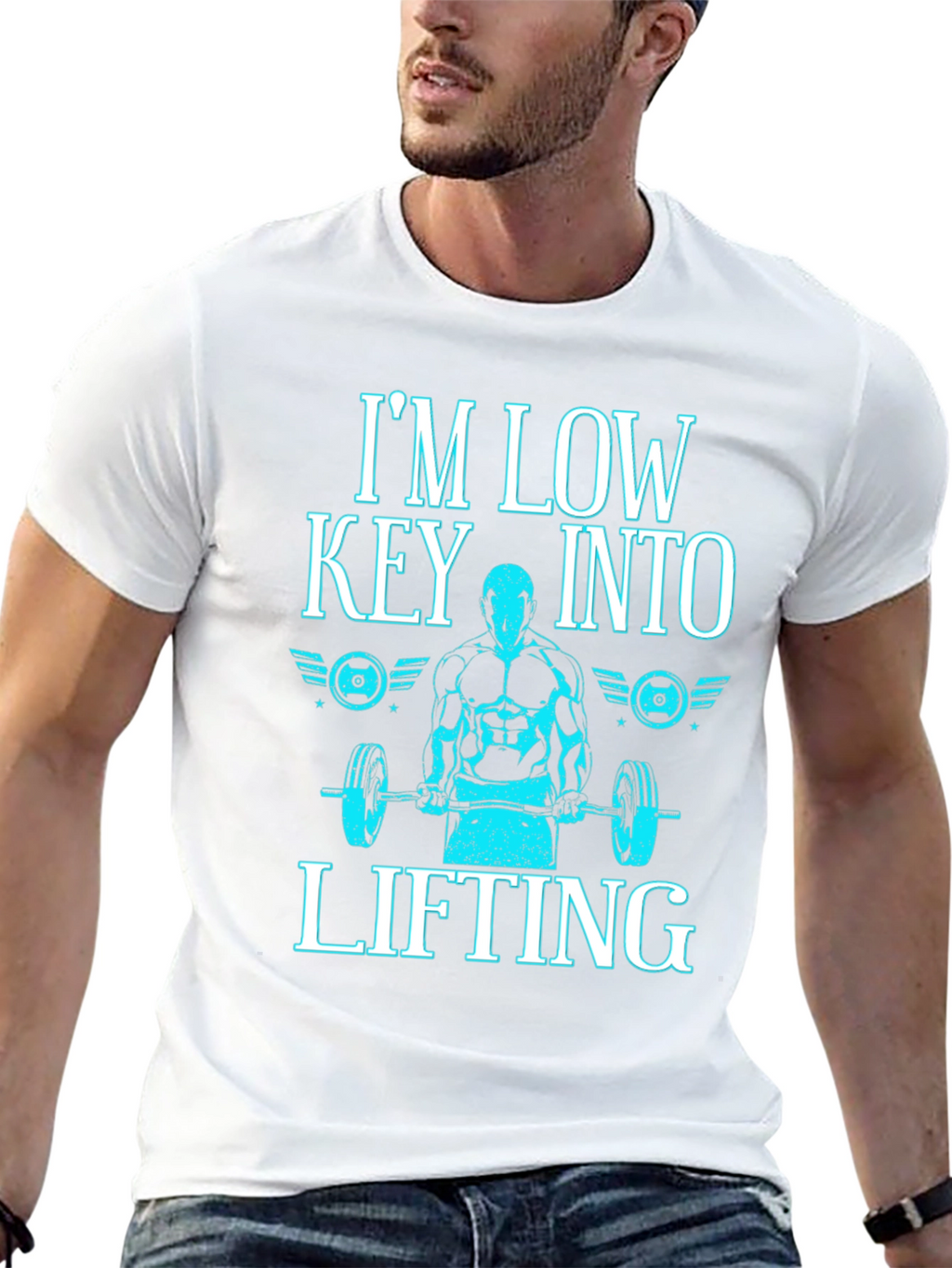 Im Low Key Into Lifting Black T-Shirt