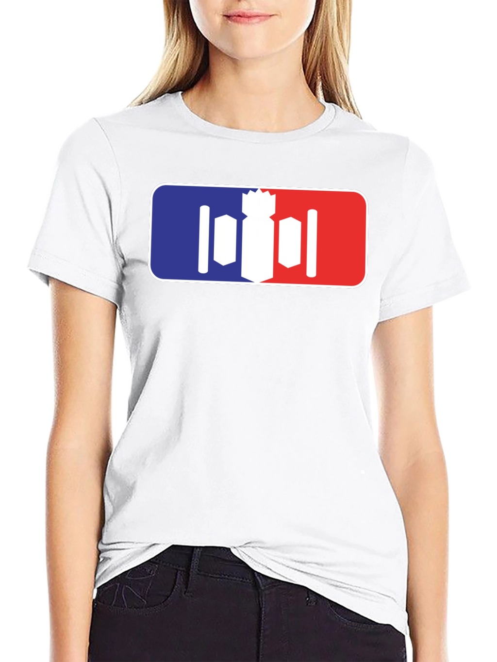 Unique Bomber T-Shirt - Red White and Blue Design
