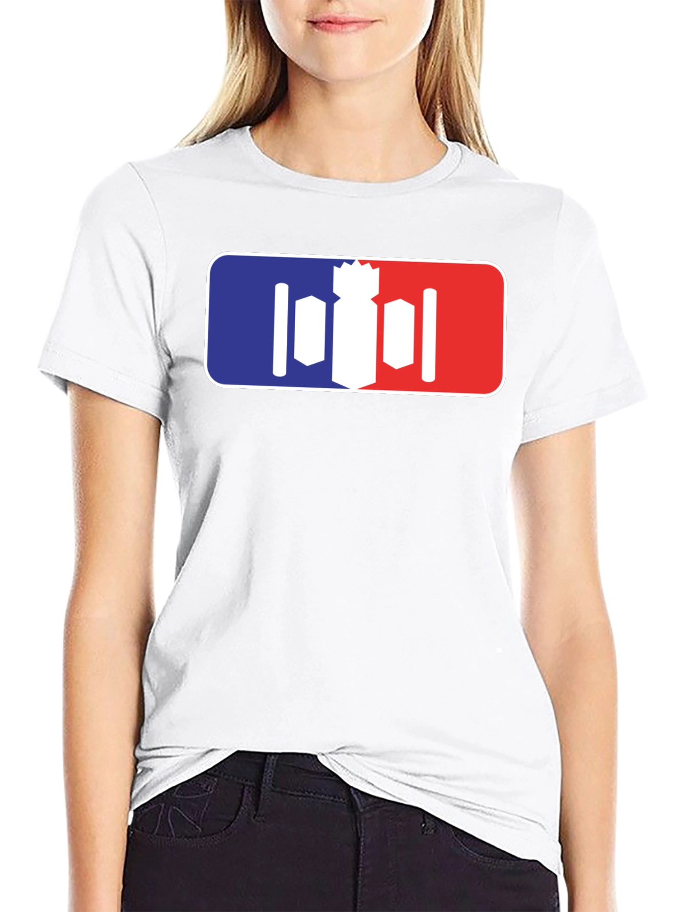 Unique Bomber T-Shirt - Red White and Blue Design