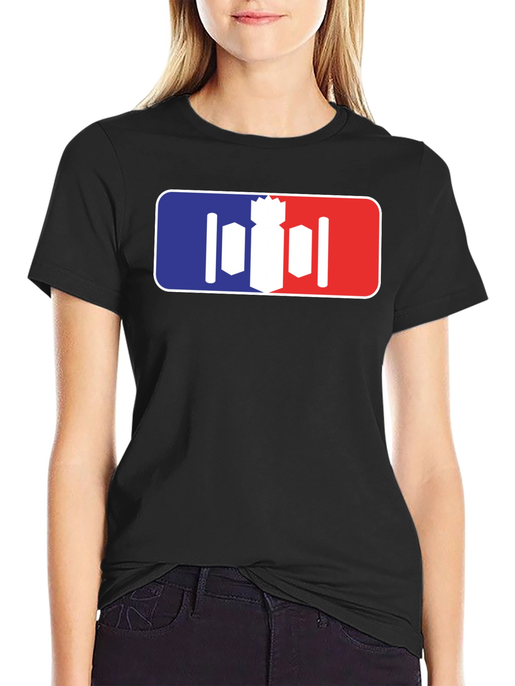 Unique Bomber T-Shirt - Red White and Blue Design