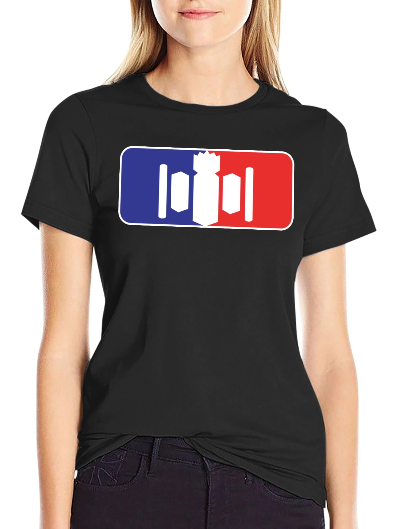 Unique Bomber T-Shirt - Red White and Blue Design