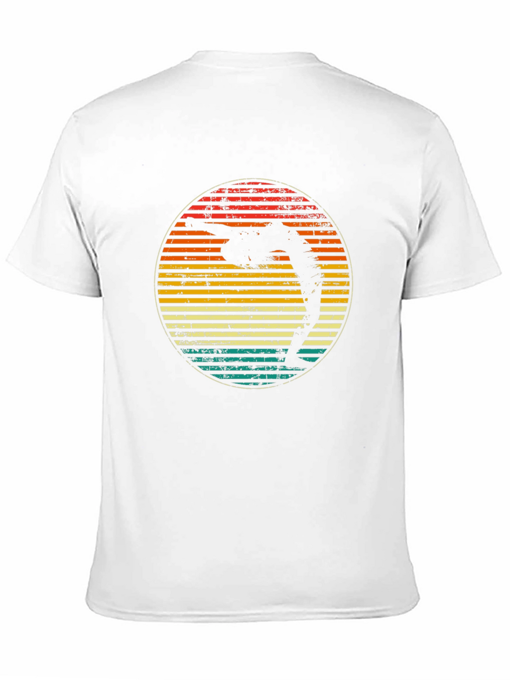 Retro Yoga Pose Sunset Graphic T-Shirt