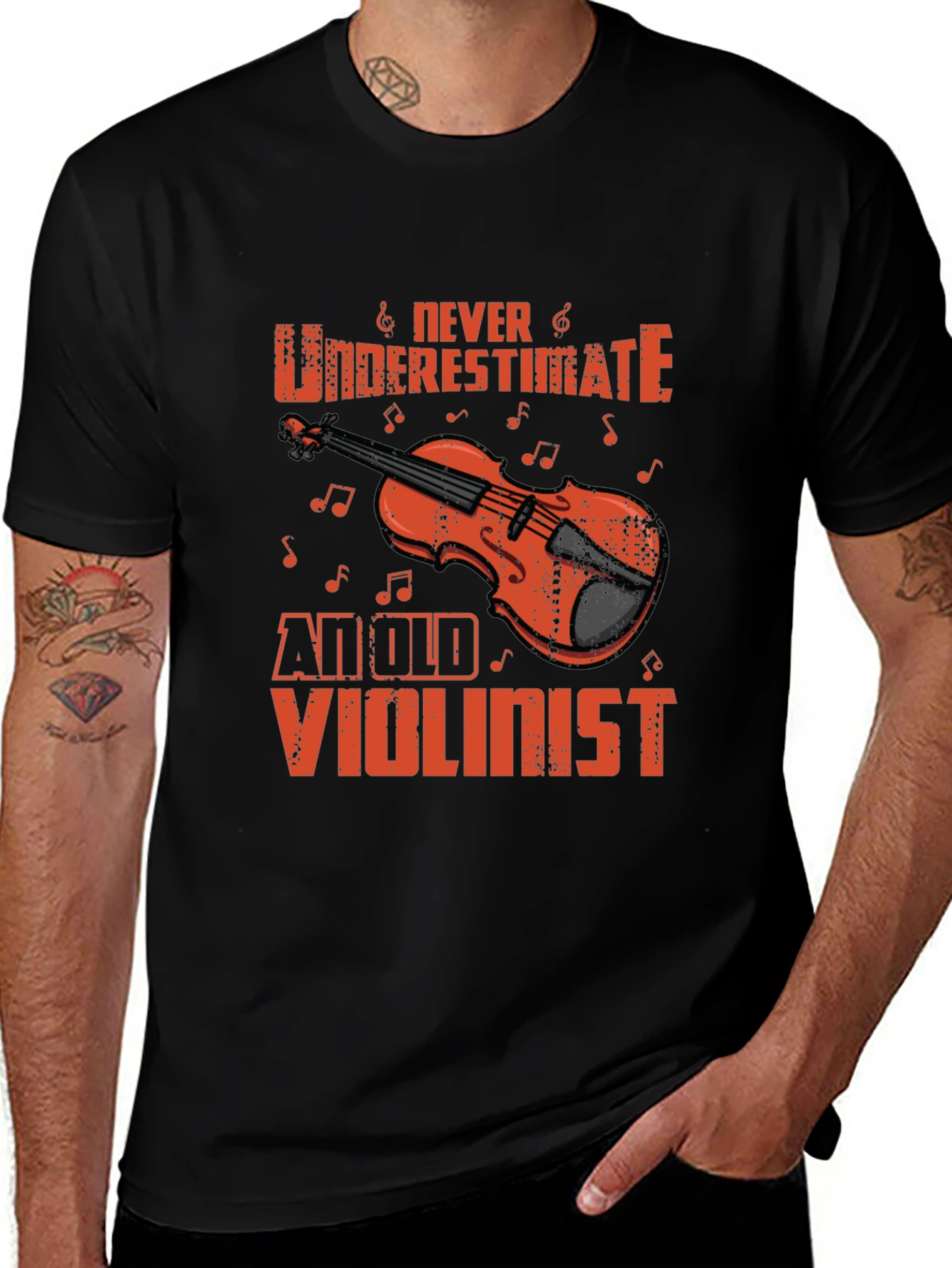 Never Underestimate an Old Violinist T-Shirt