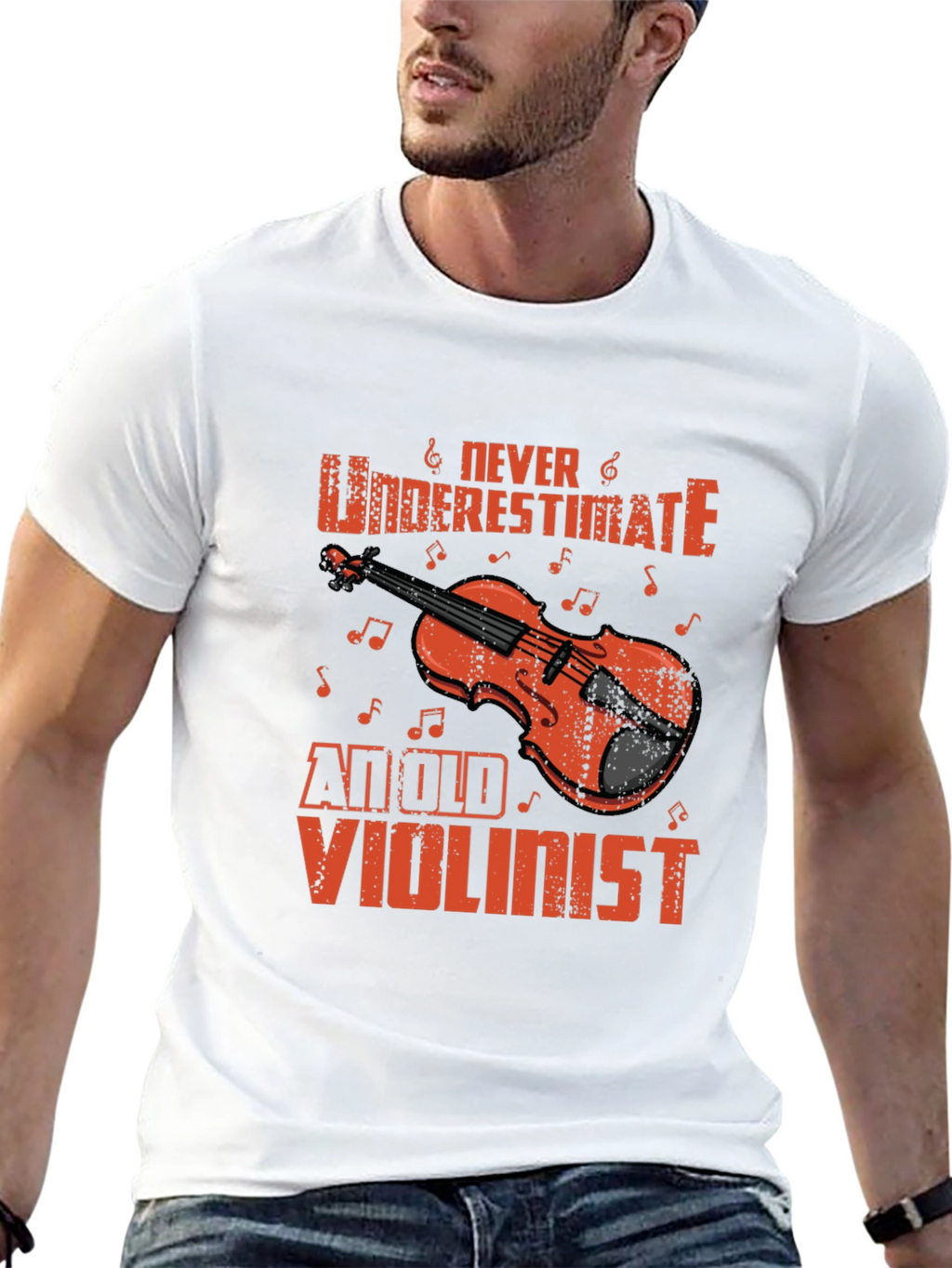 Never Underestimate an Old Violinist T-Shirt