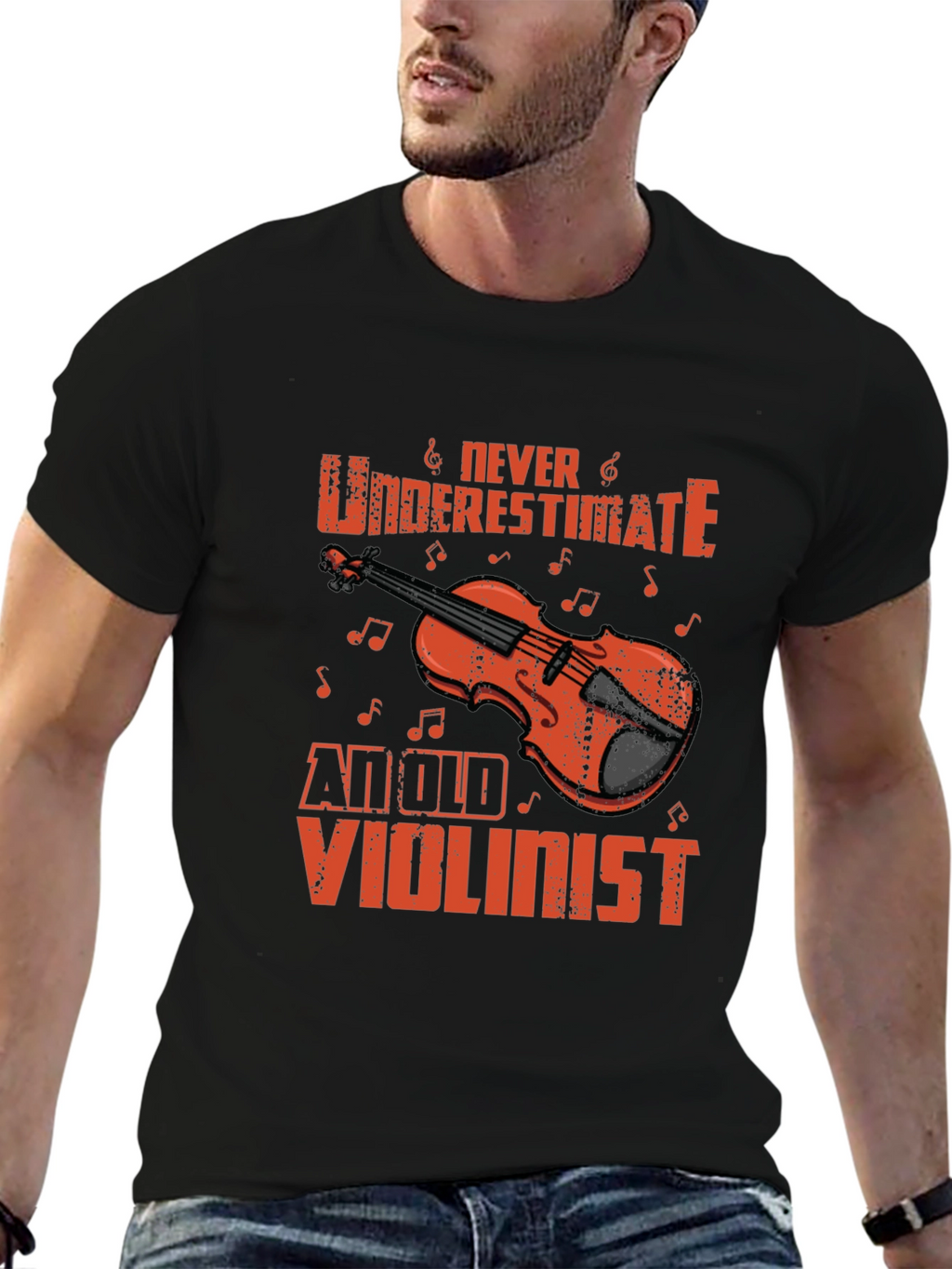 Never Underestimate an Old Violinist T-Shirt
