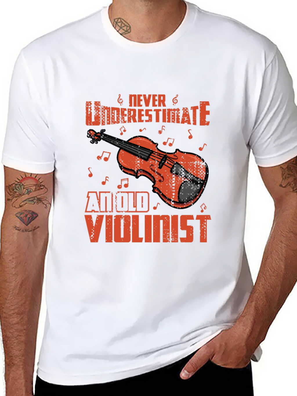 Never Underestimate an Old Violinist T-Shirt