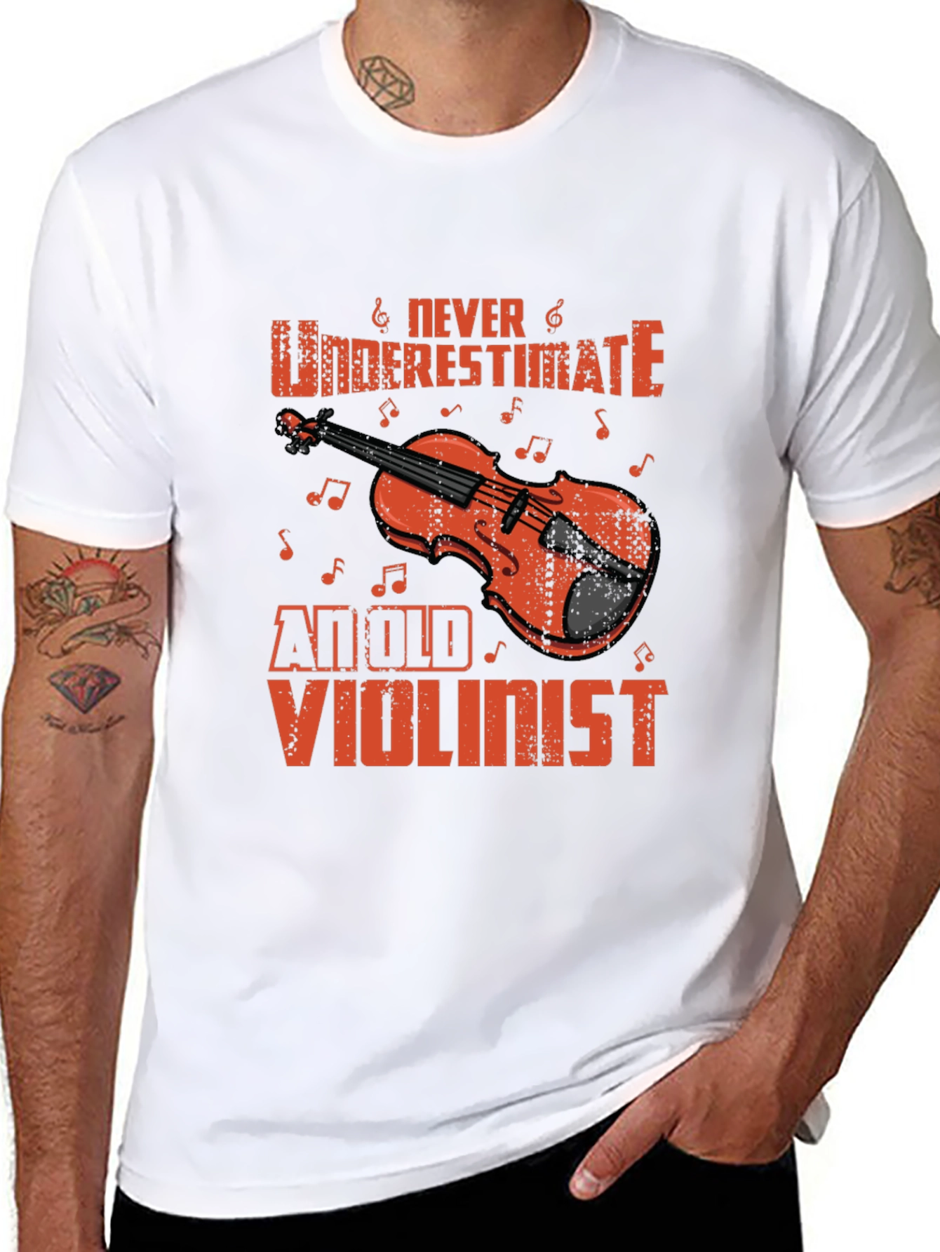 Never Underestimate an Old Violinist T-Shirt