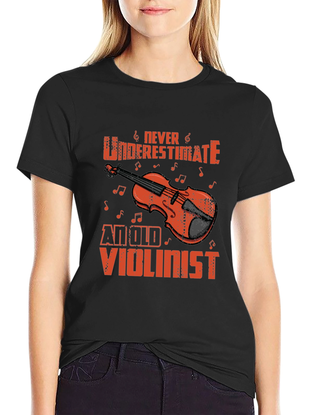 Never Underestimate an Old Violinist T-Shirt