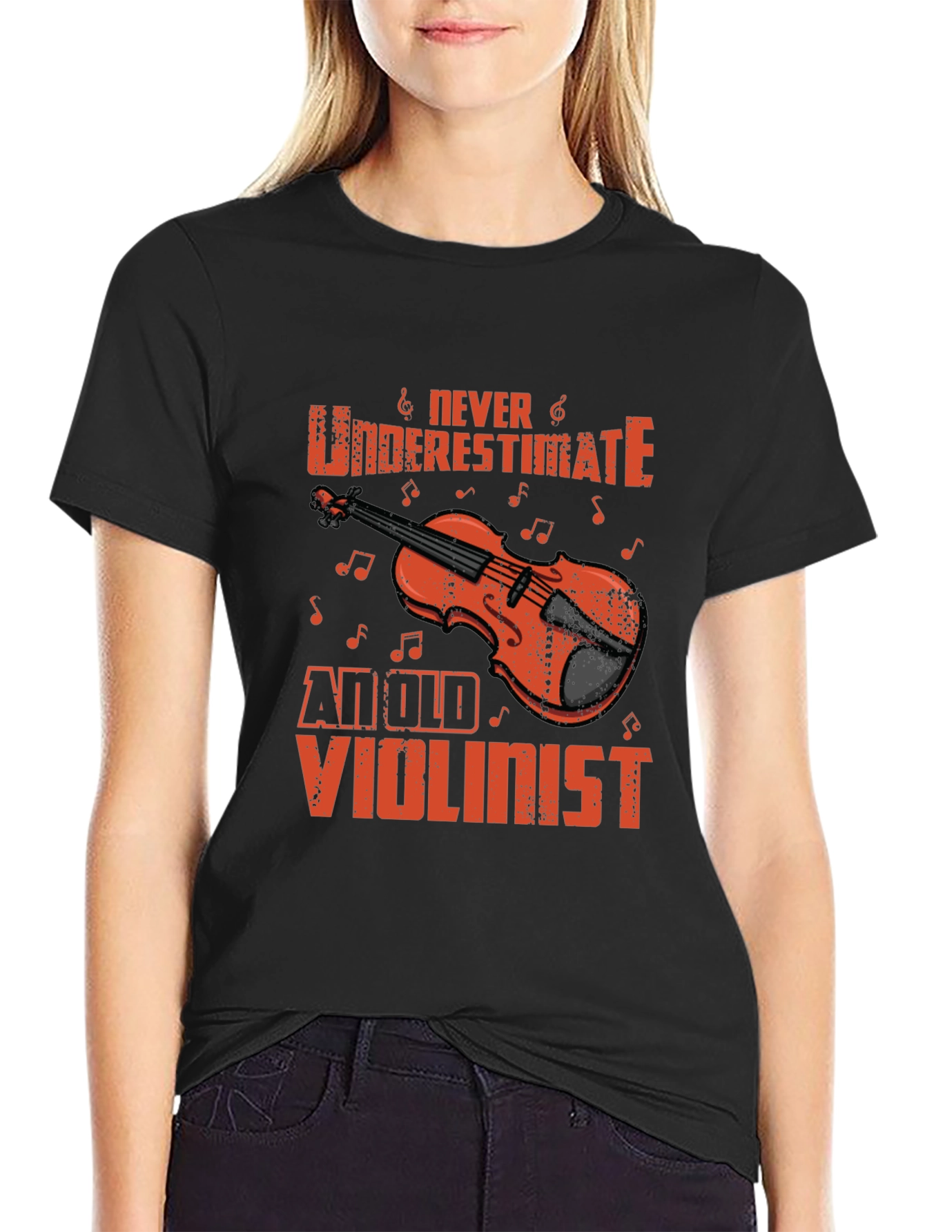 Never Underestimate an Old Violinist T-Shirt