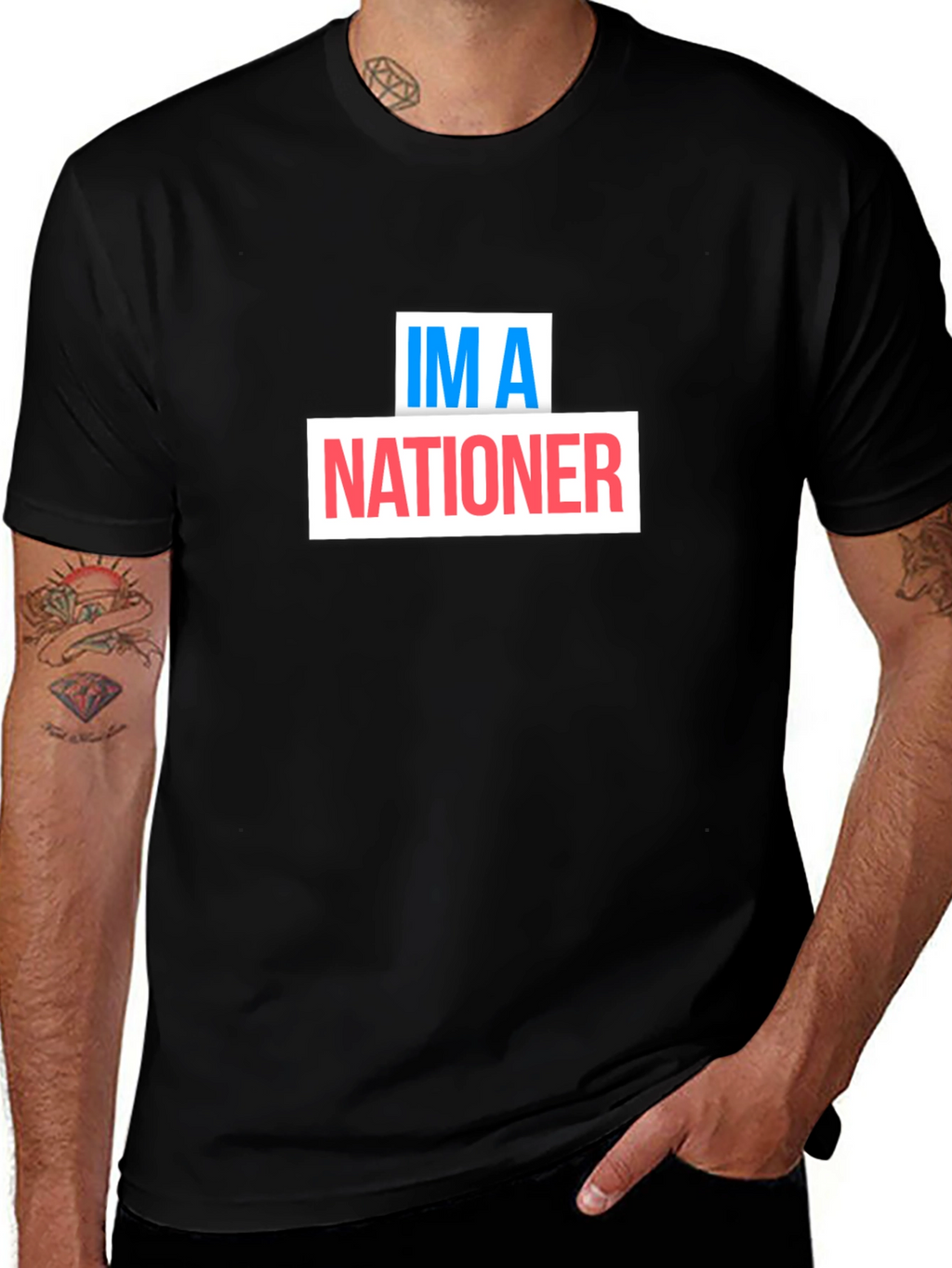 Im A Nationer Graphic Tee - Black