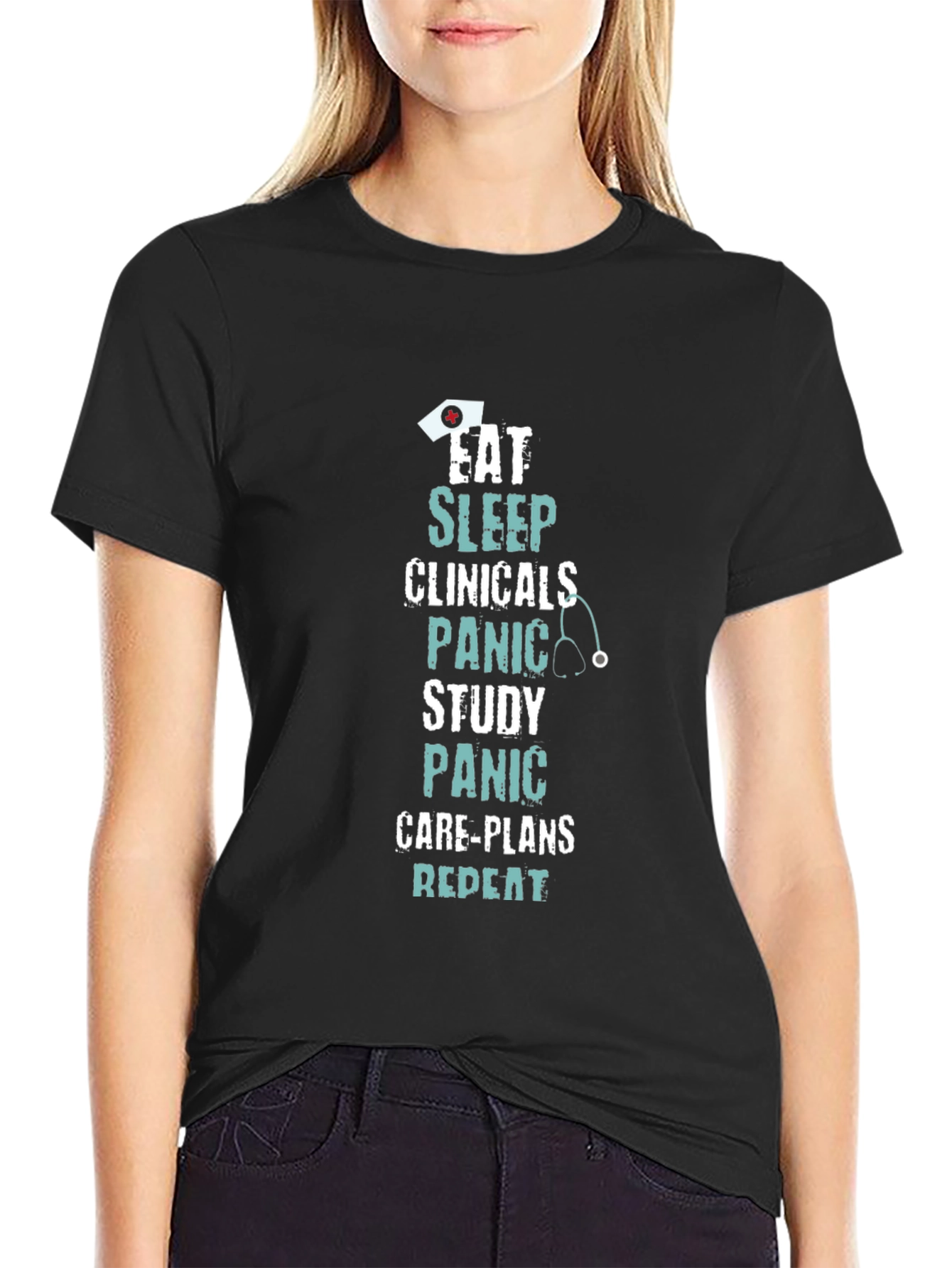 Eat Sleep Clinicals Funny Nurse T-Shirt