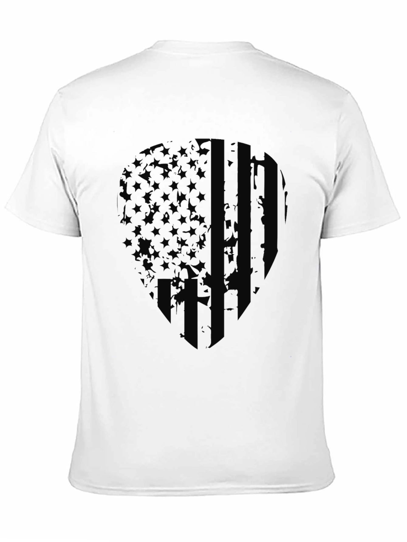 Patriotic Skull USA Flag Mens T-Shirt - Black Graphic Tee