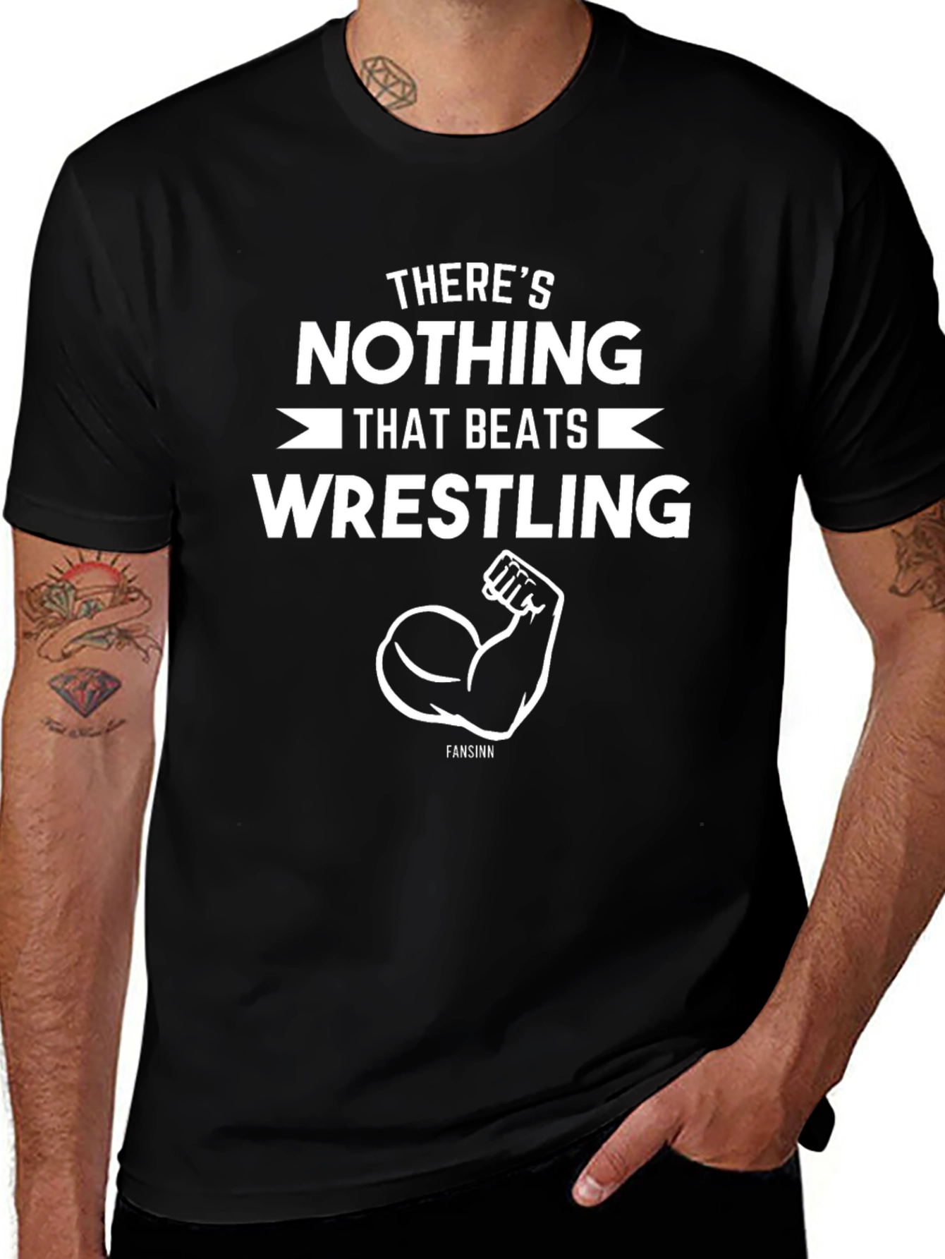 Wrestling Fan T-Shirt - Nothing Beats Wrestling Design