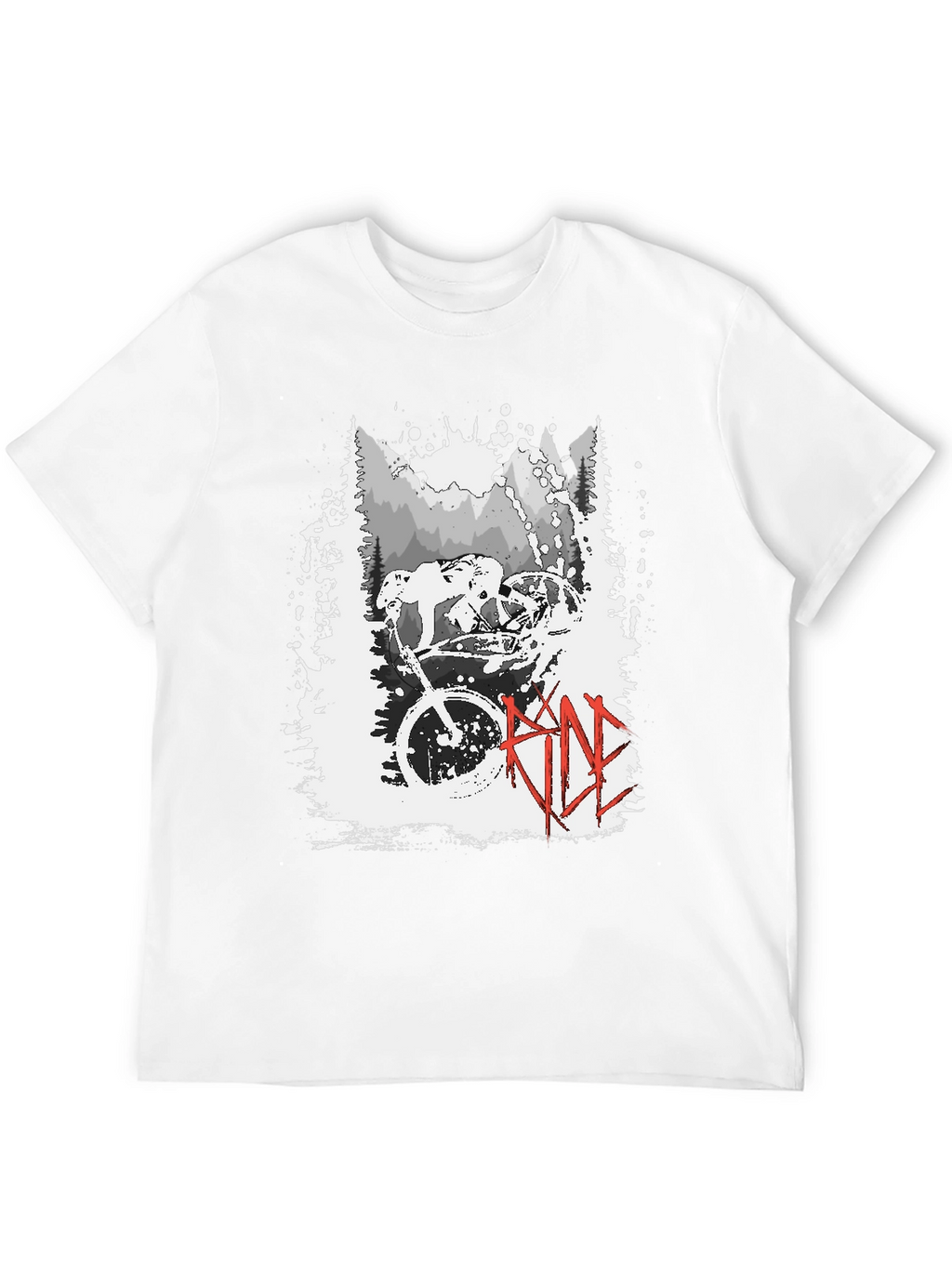 Ride Mountain Bike Graphic T-Shirt - Black