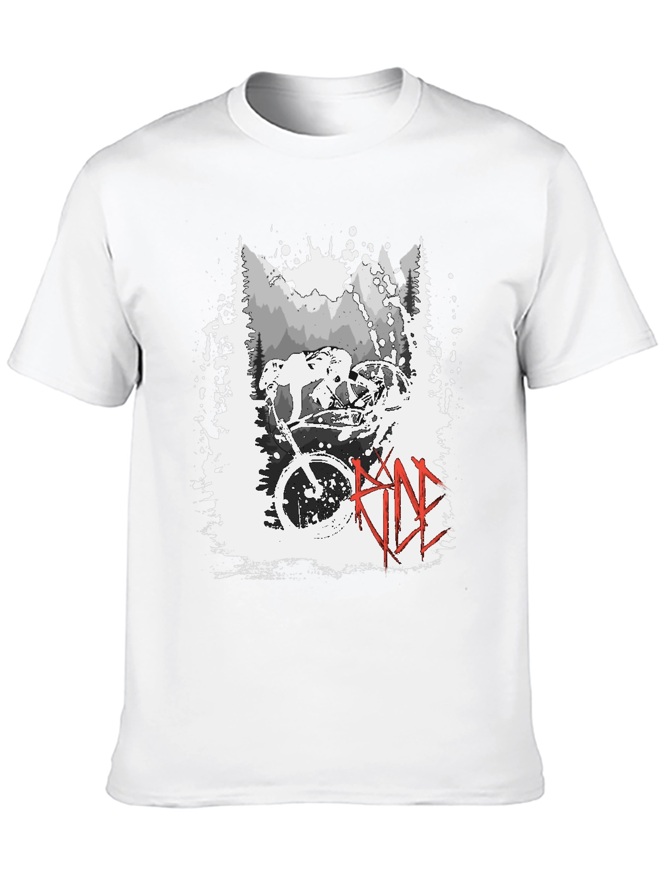 Ride Mountain Bike Graphic T-Shirt - Black