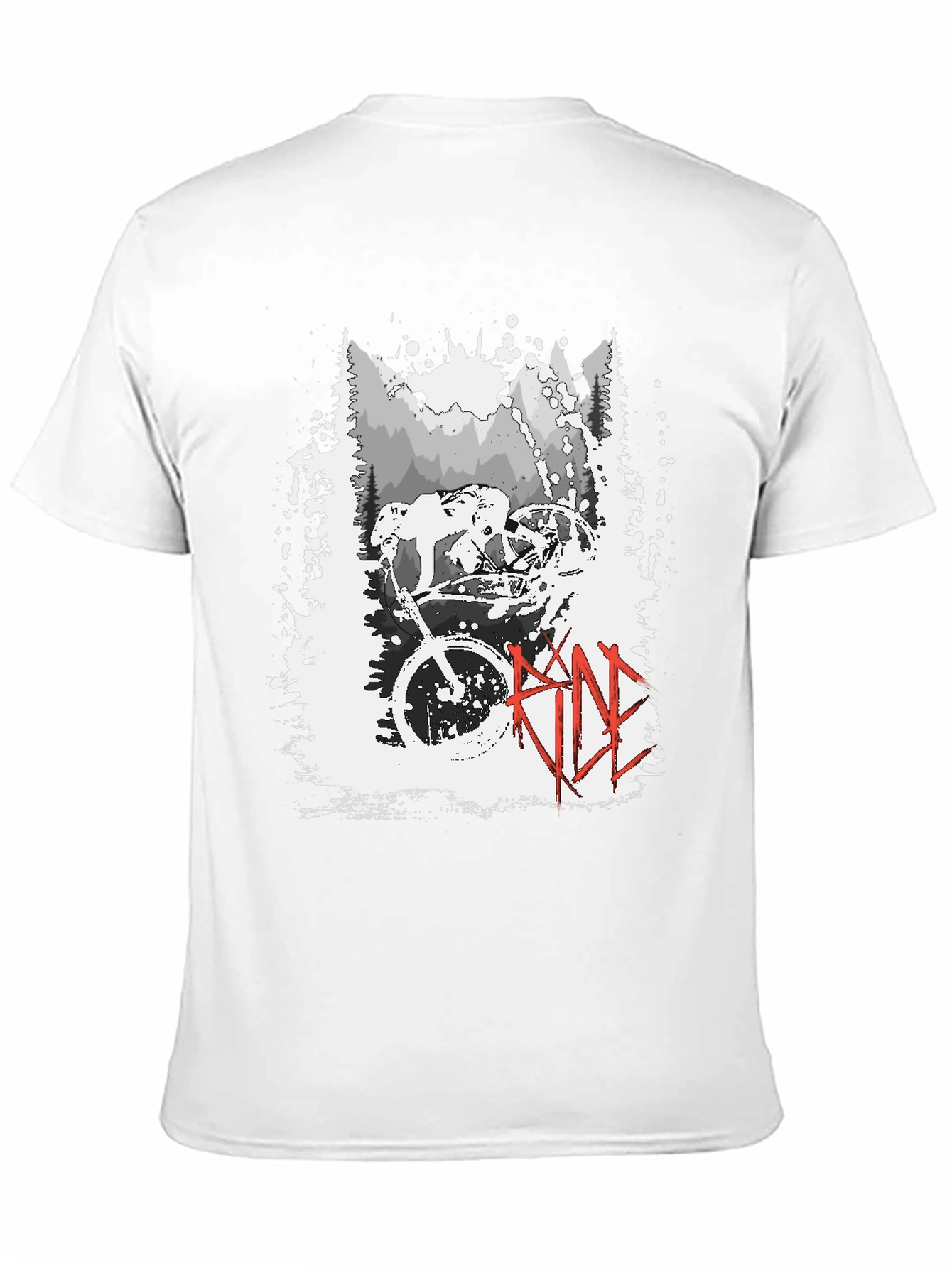Ride Mountain Bike Graphic T-Shirt - Black