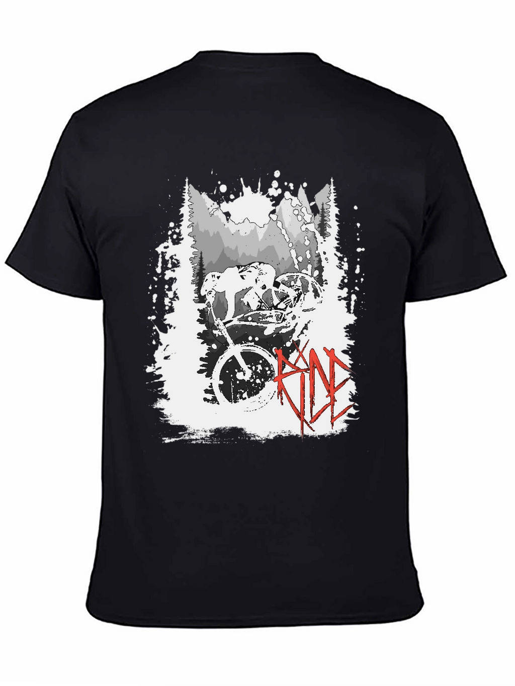 Ride Mountain Bike Graphic T-Shirt - Black