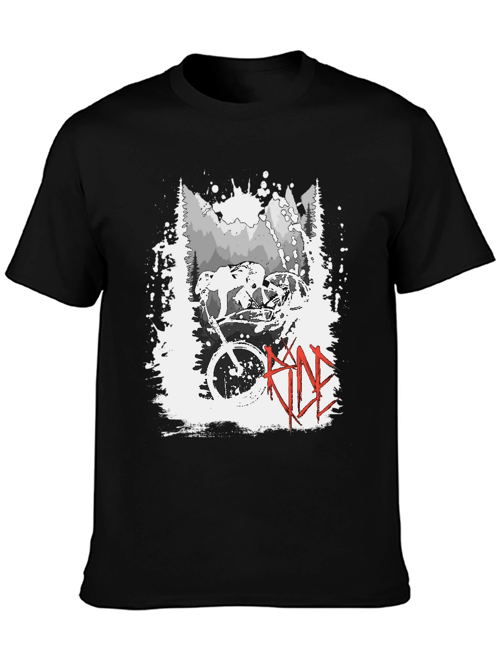 Ride Mountain Bike Graphic T-Shirt - Black