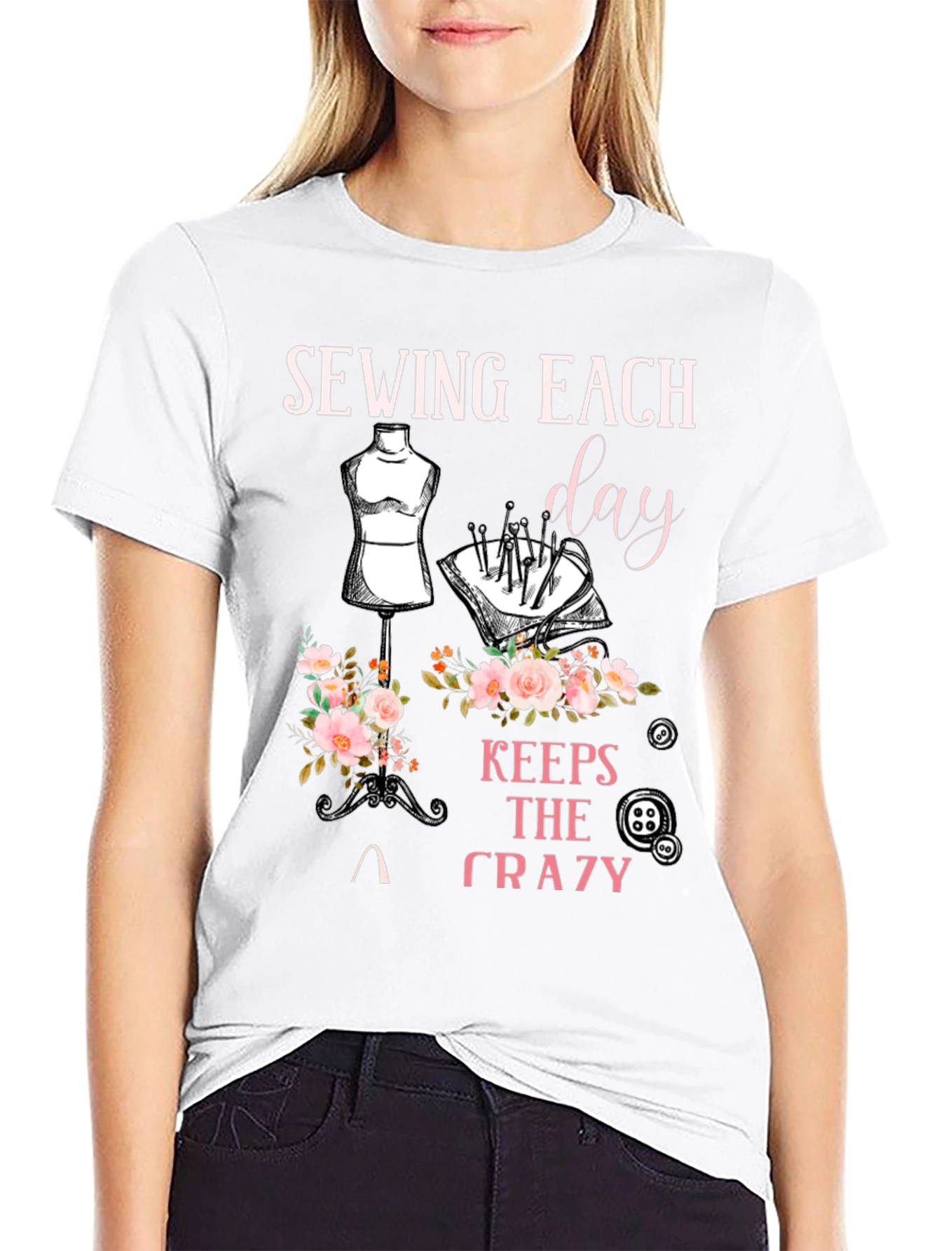 Sewing Keeps the Crazy Away T-Shirt