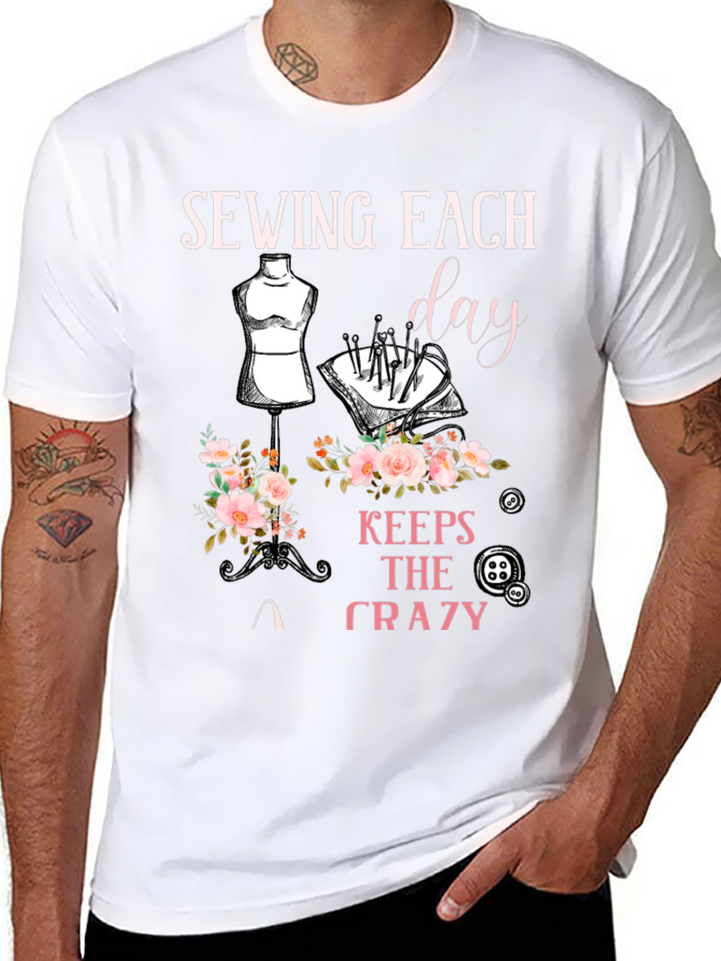 Sewing Keeps the Crazy Away T-Shirt