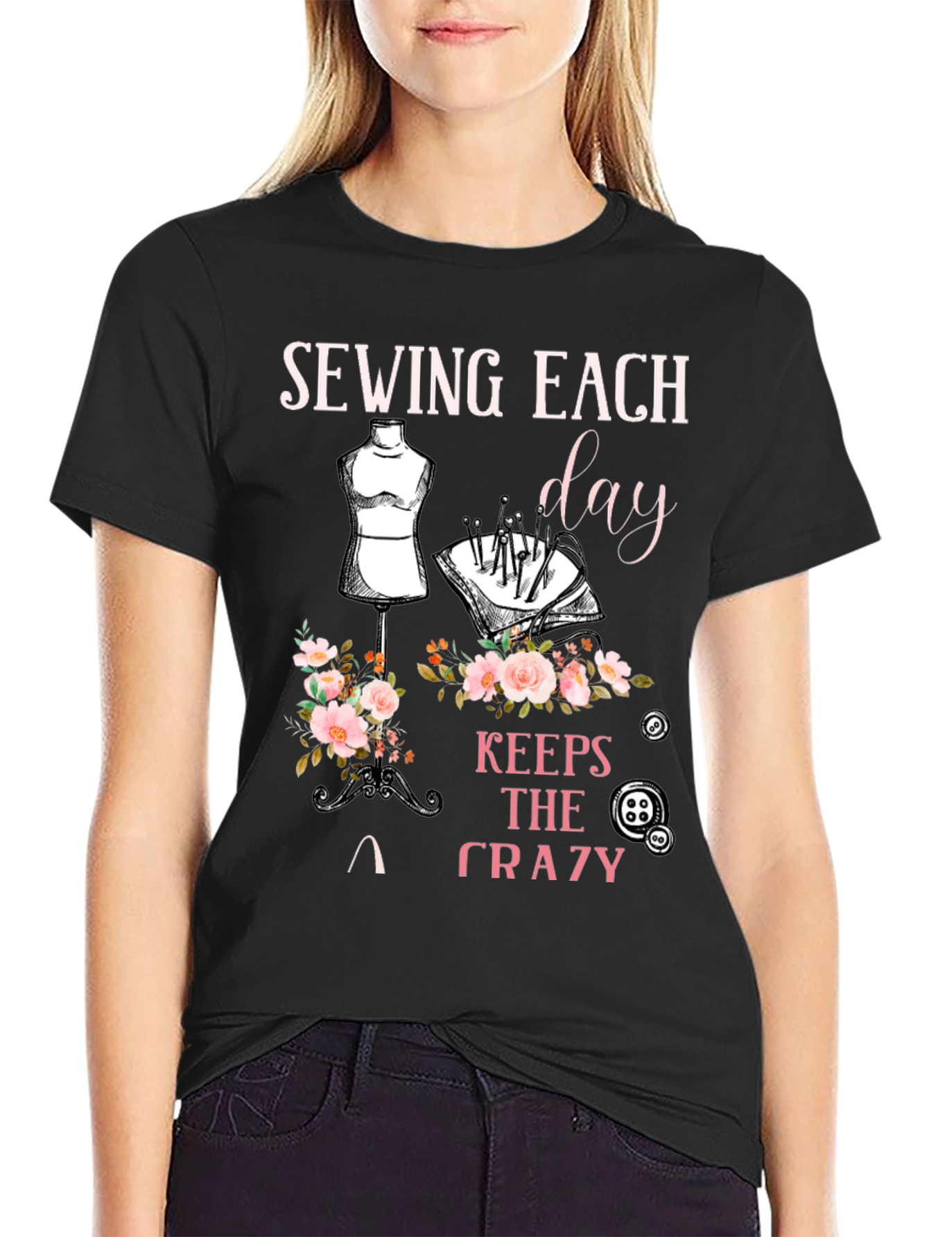Sewing Keeps the Crazy Away T-Shirt